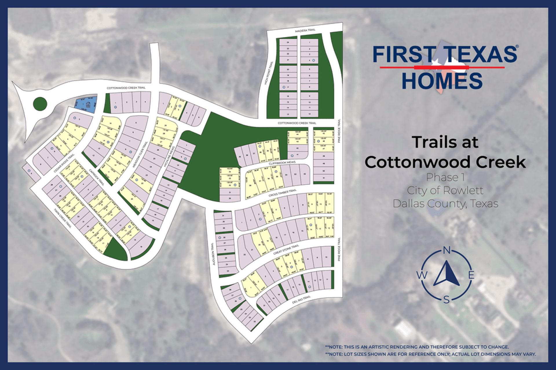 Trails at Cottonwood Creek community map