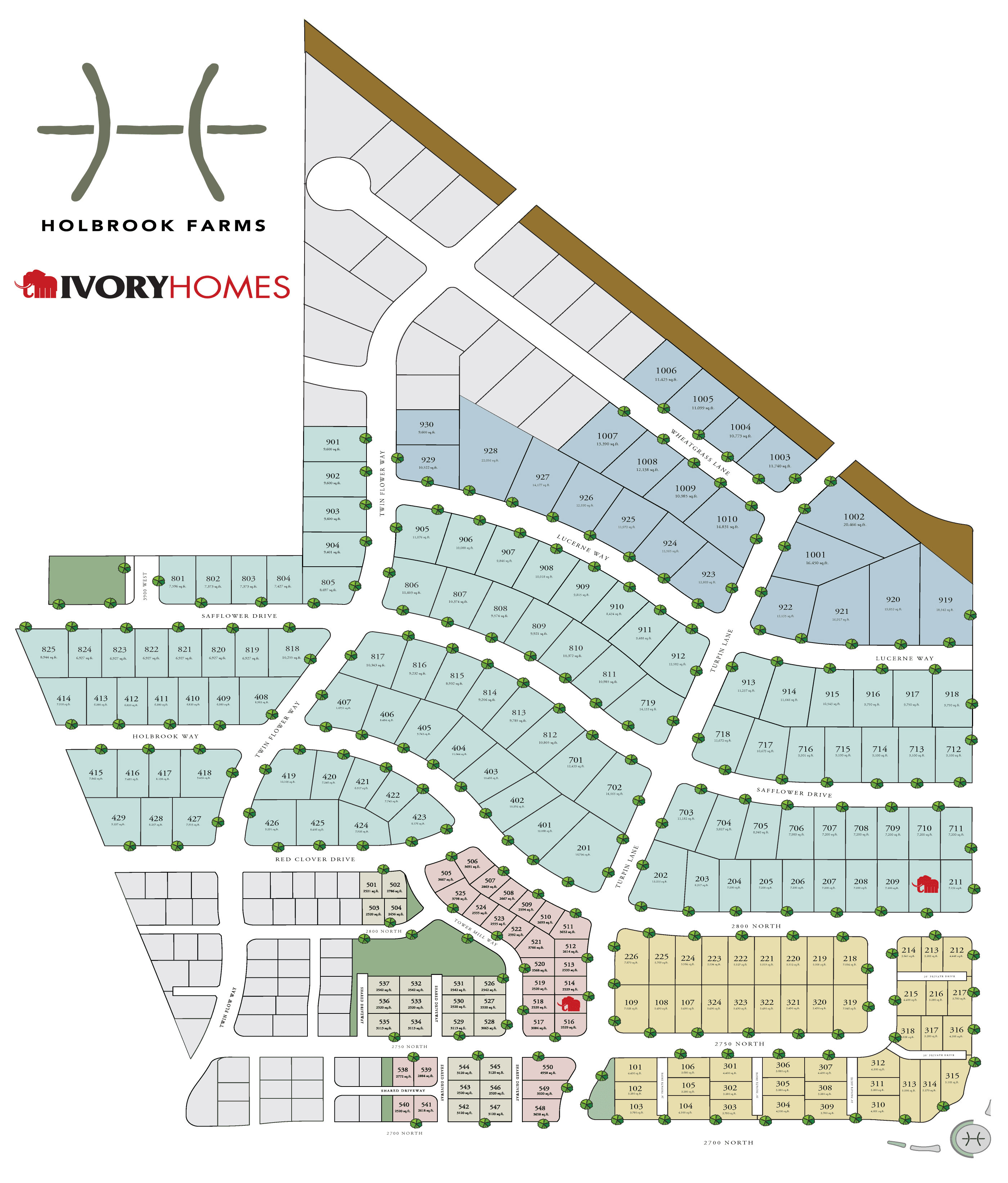 Holbrook Farms community map
