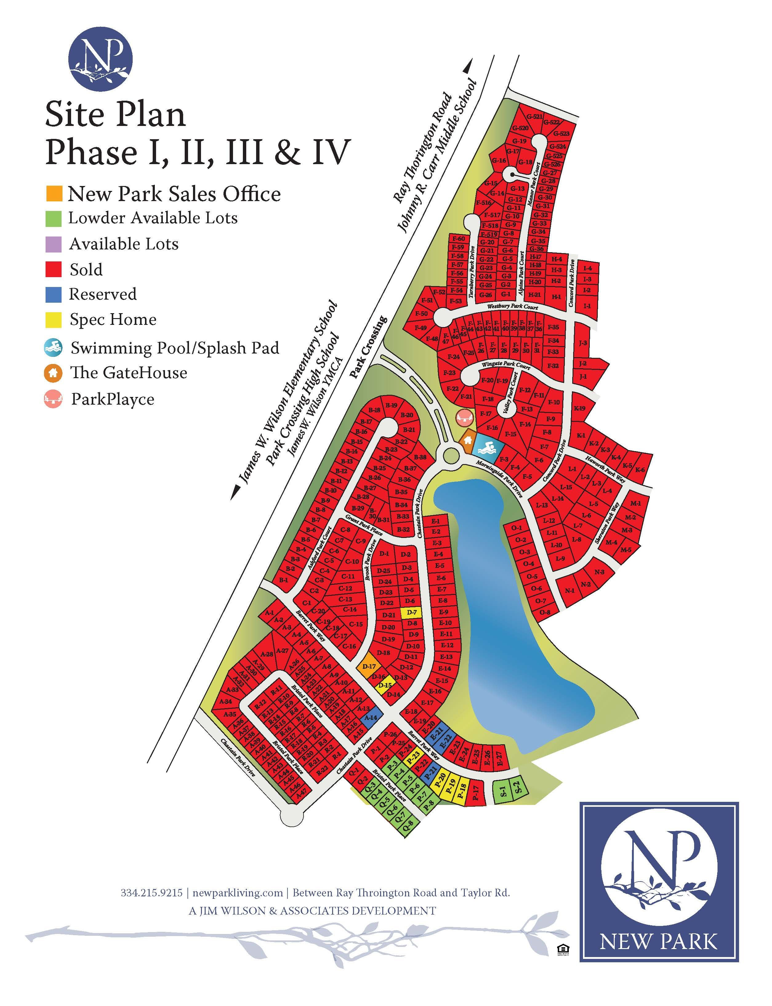 New Park – A New Home Community community map
