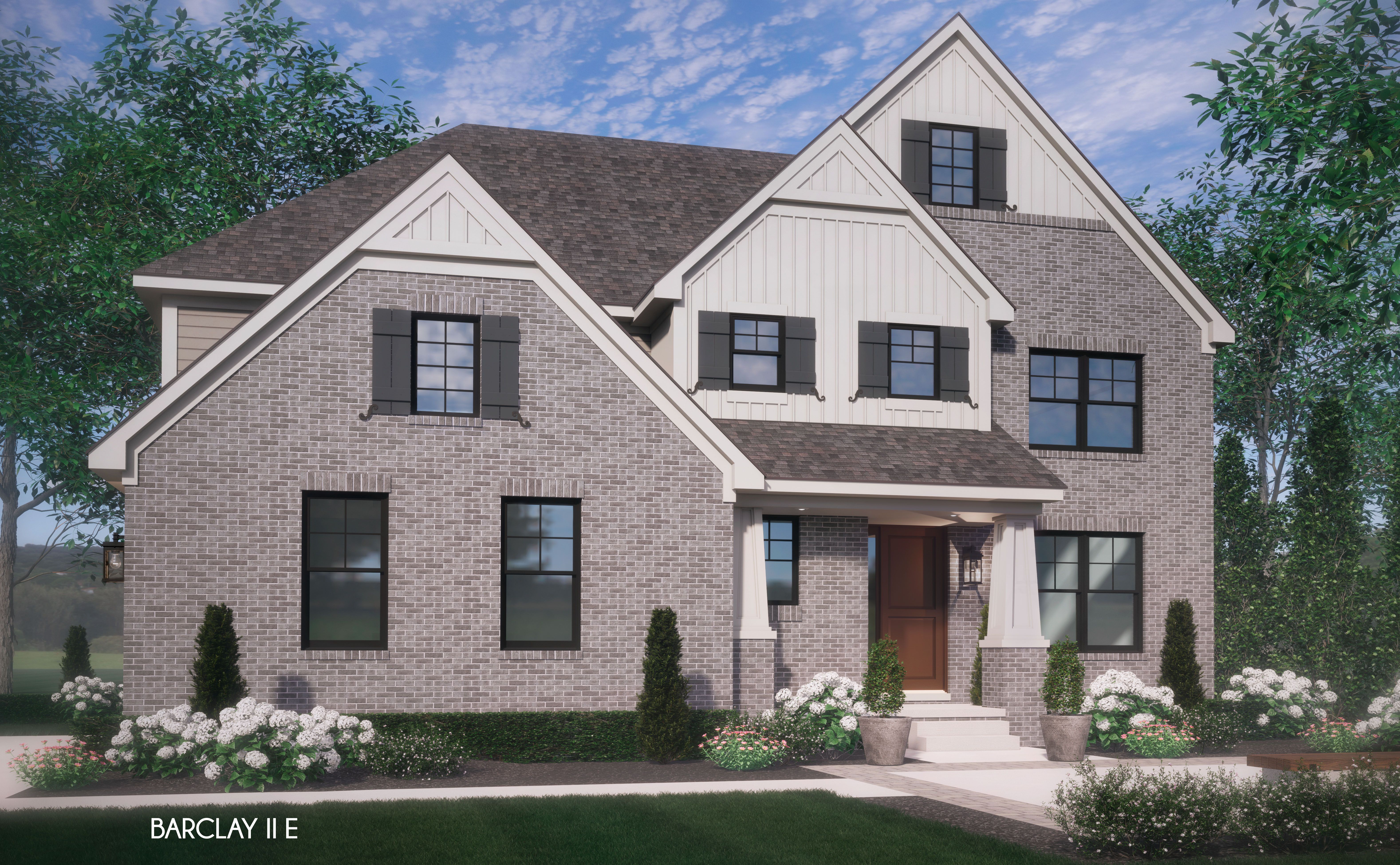 The Barclay II (elevation 2E) - Encore of Shelby: Shelby Township, Michigan - AP Builders