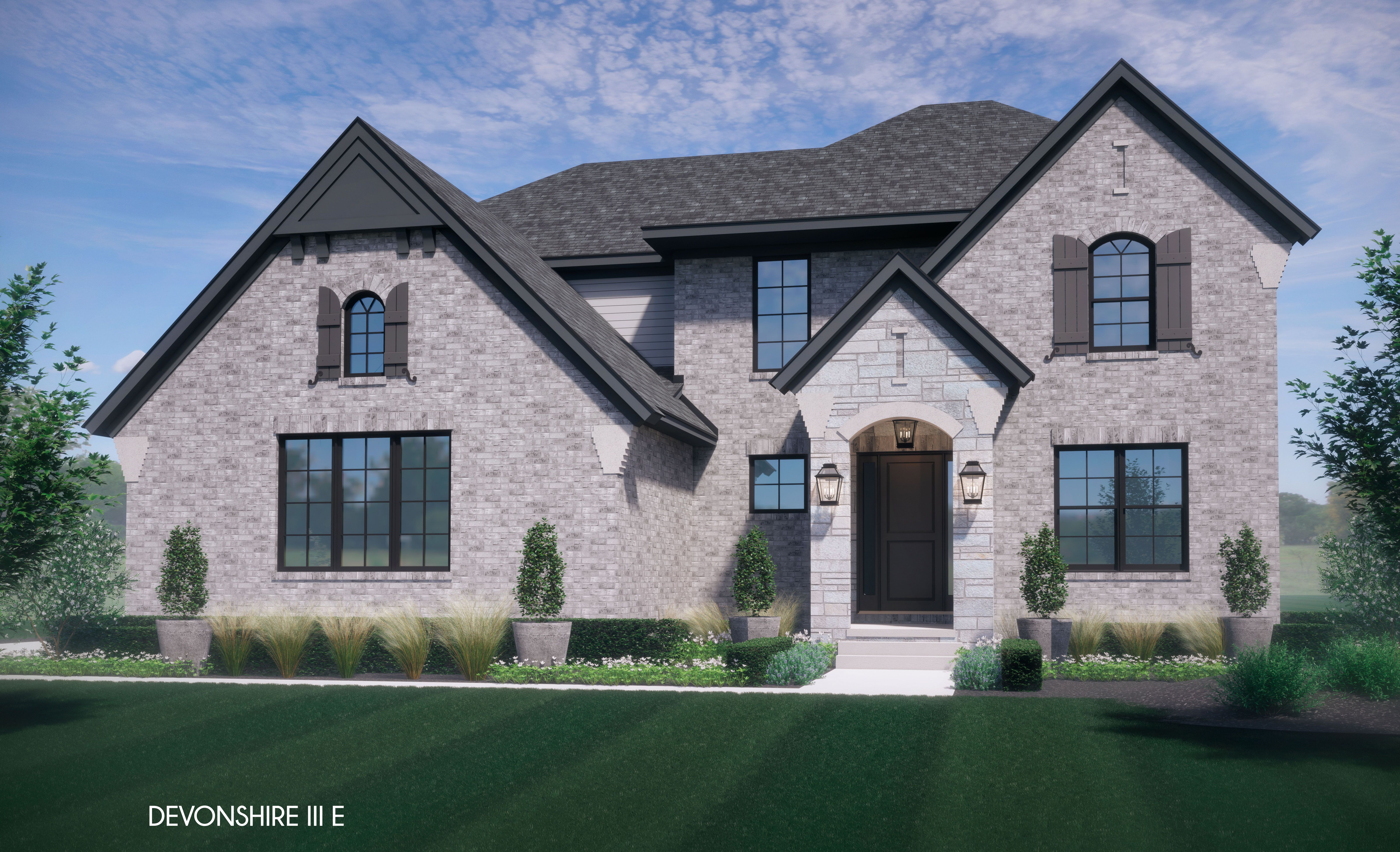 The Devonshire (elevation 3E) - Encore of Shelby: Shelby Township, Michigan - AP Builders