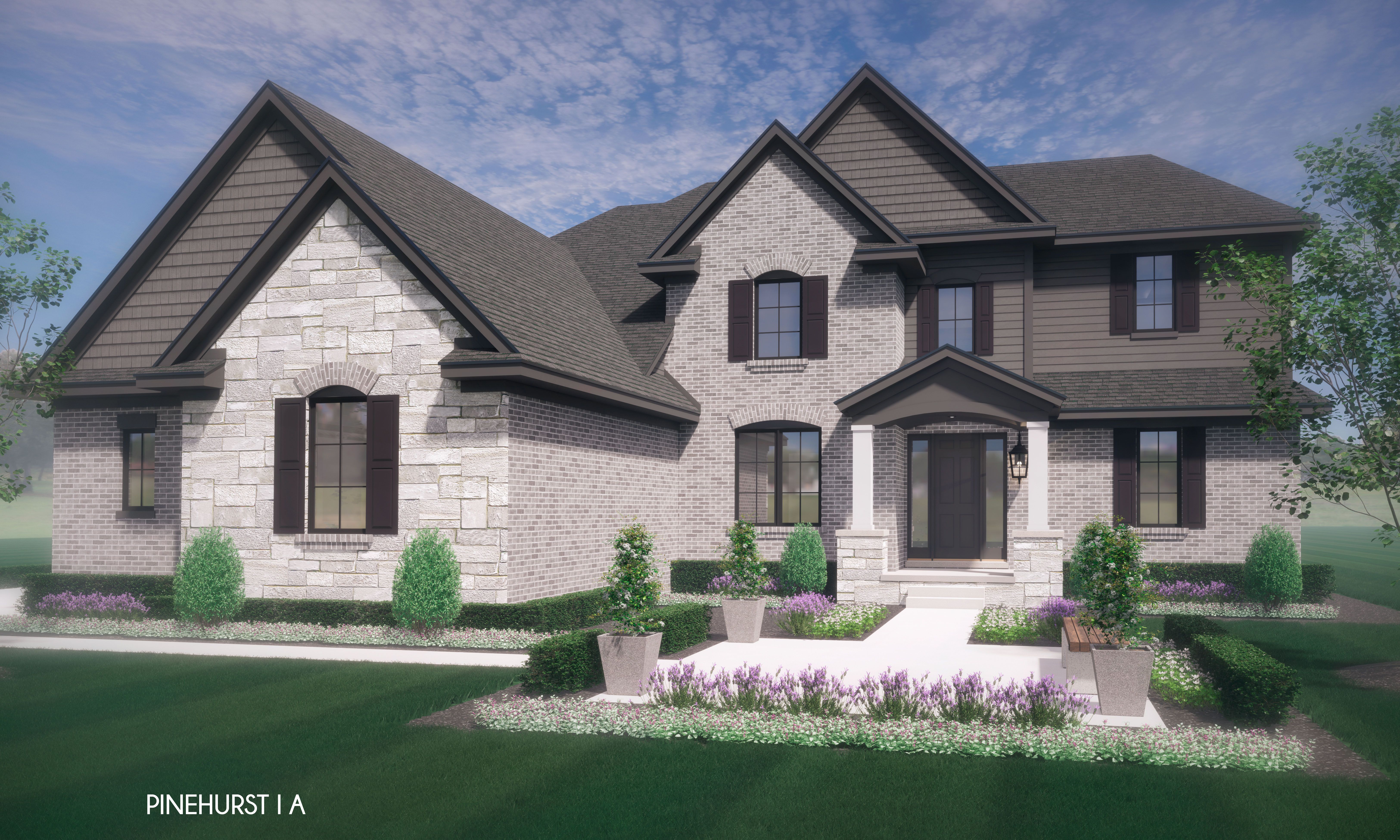 The Pinehurst (elevation A) - Encore of Shelby: Shelby Township, Michigan - AP Builders