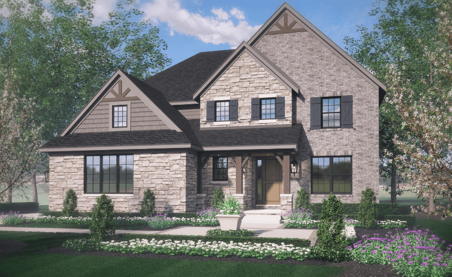 The Barclay II (elevation 3E) - Encore of Shelby: Shelby Township, Michigan - AP Builders