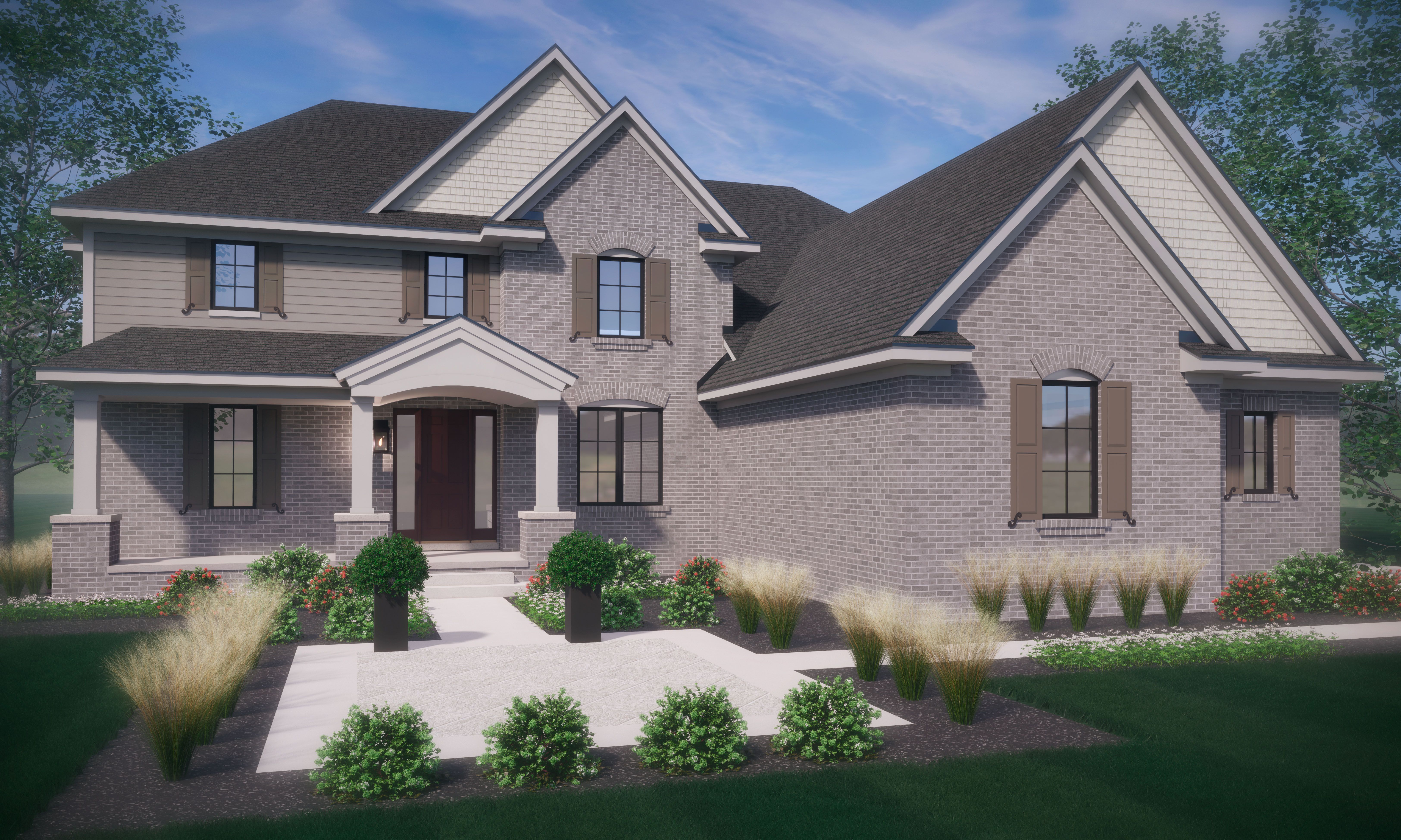The Pinehurst II (elevation A) - Encore of Shelby: Shelby Township, Michigan - AP Builders