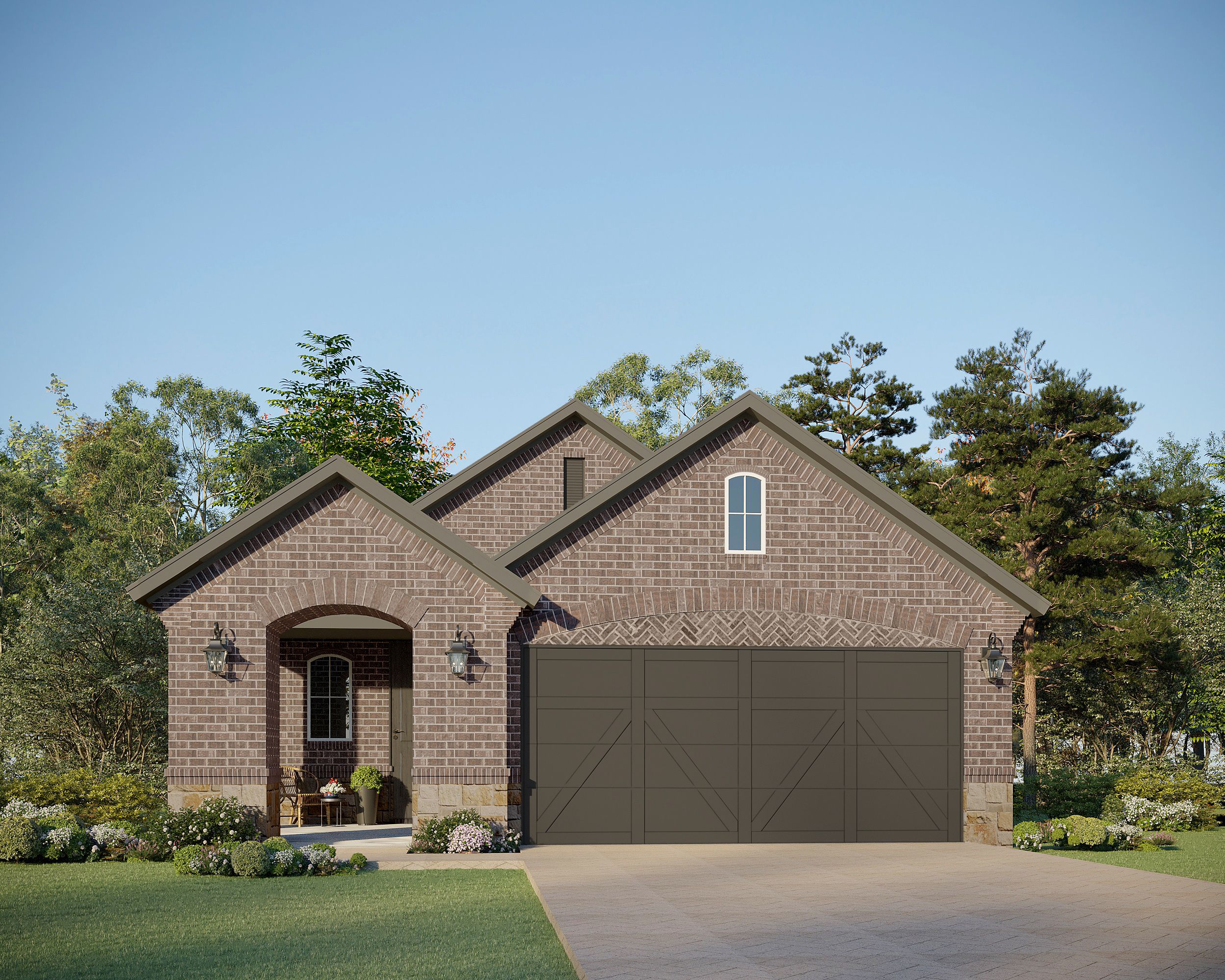 Plan 1471 Elevation A w/ Stone
