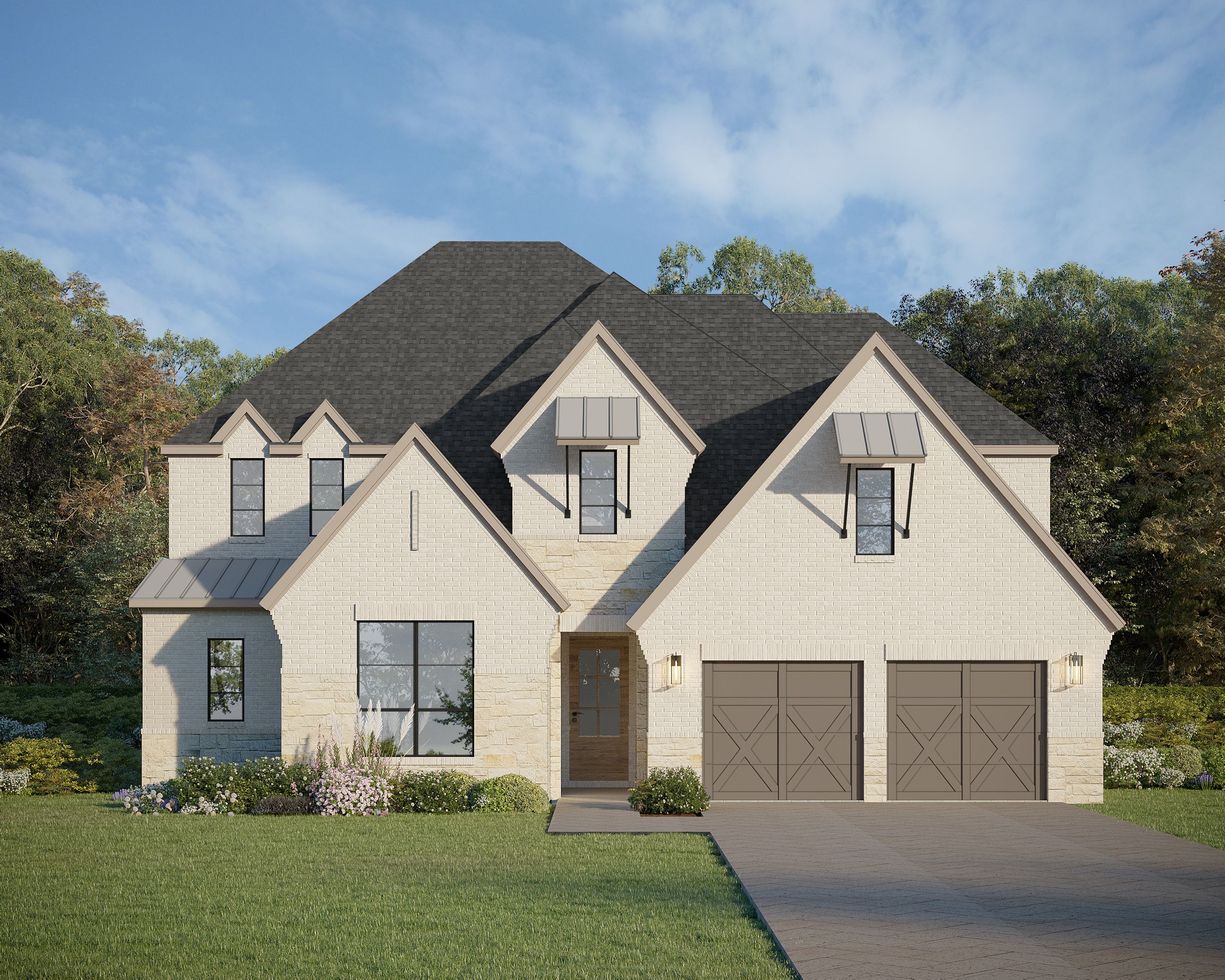 Plan 1640 Elevation C w/ Stone