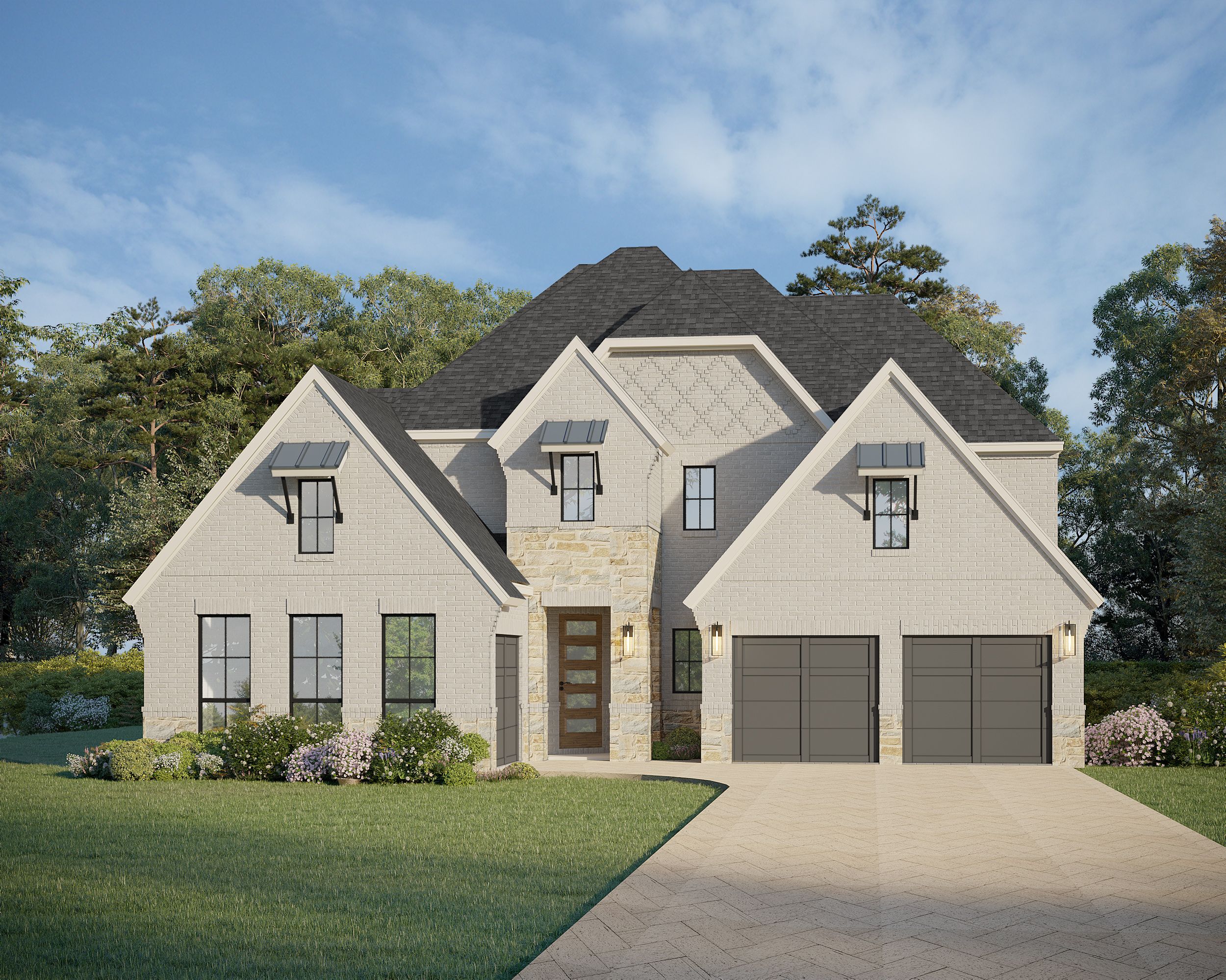 Plan 1634 Elevation F w/ Stone