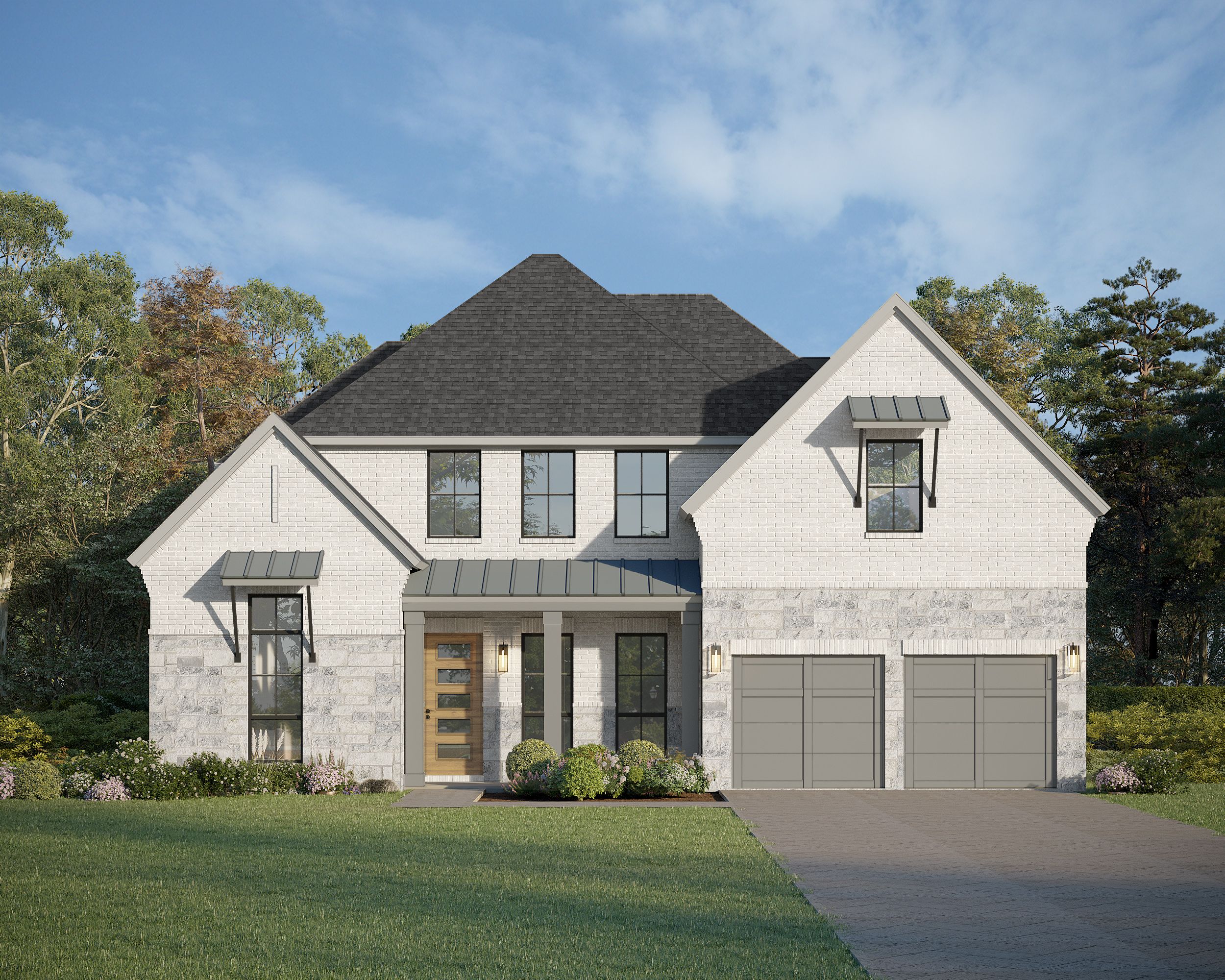 Plan 1641 Elevation F w/ Stone