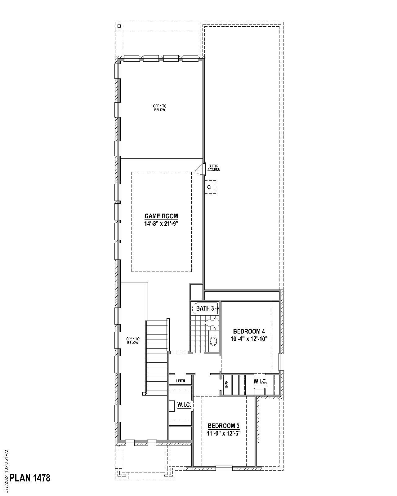 Plan 1478 2nd Floor