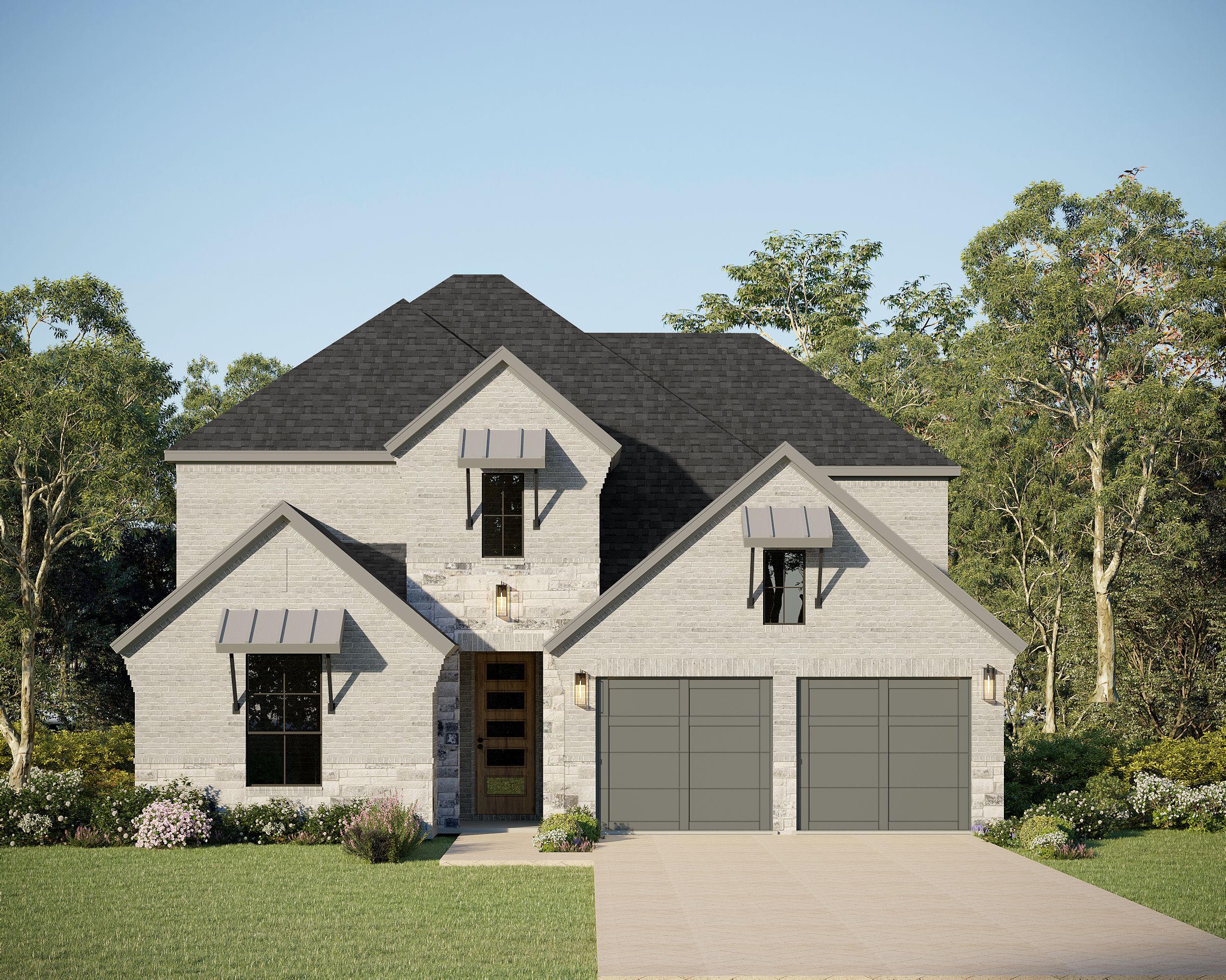 Plan 1563 Elevation C w/ Stone