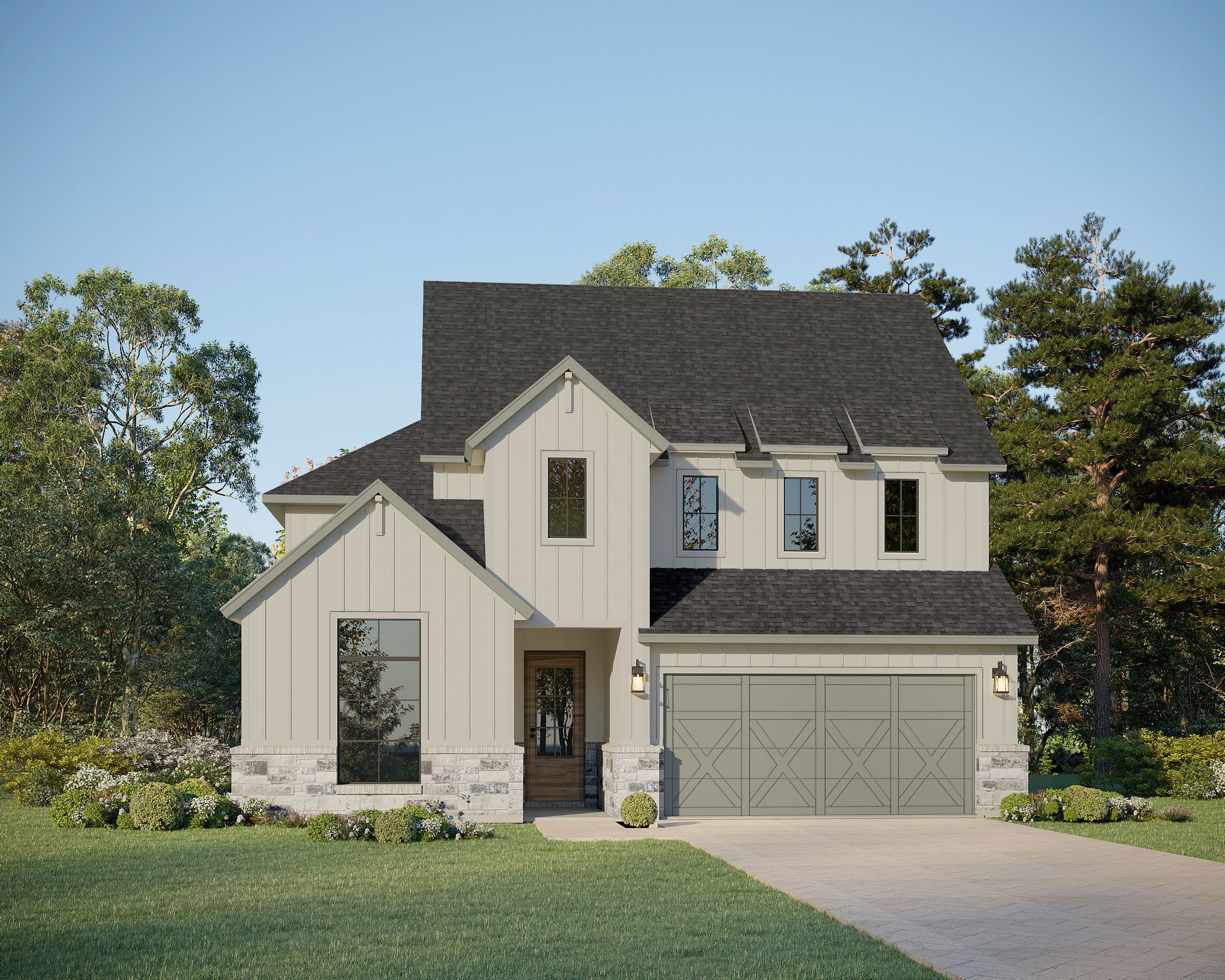 Plan 1564 Elevation B with Stone