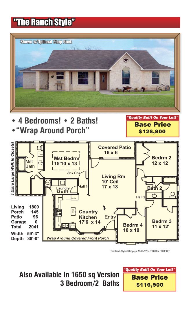 The 
          Ranch Style - American Classic Homes: Waco, Texas - American Classic Homes