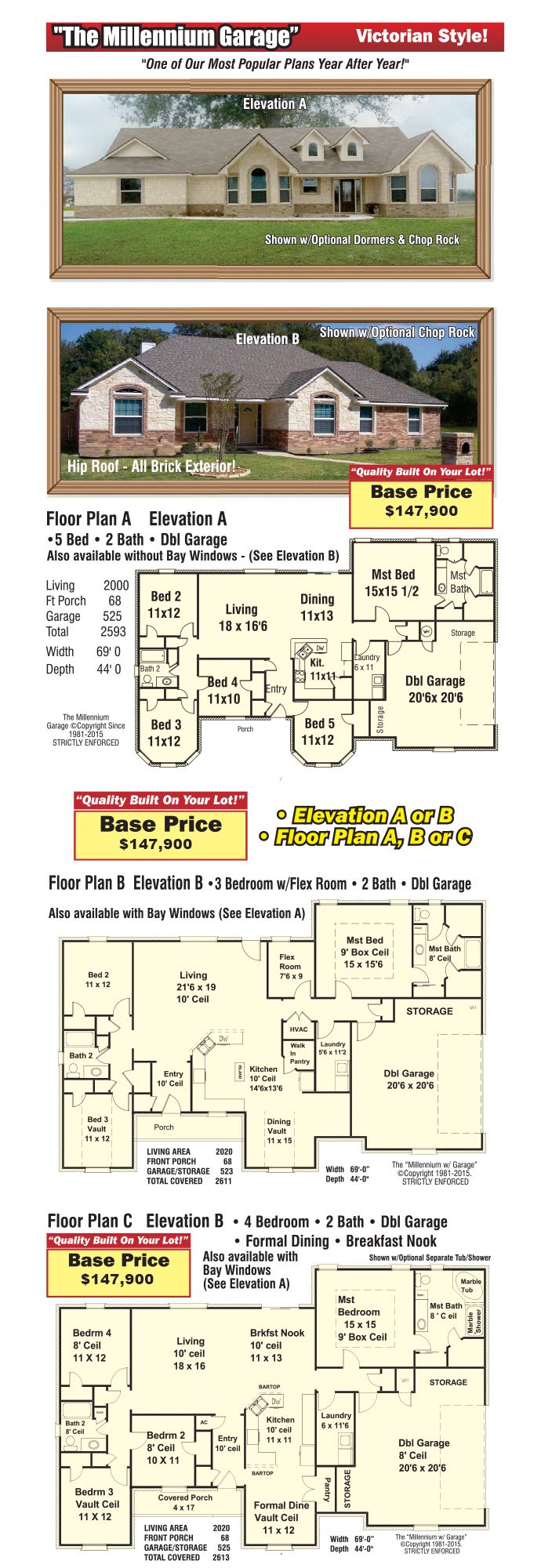 The Millennium 
          w/Garage - American Classic Homes: Waco, Texas - American Classic Homes