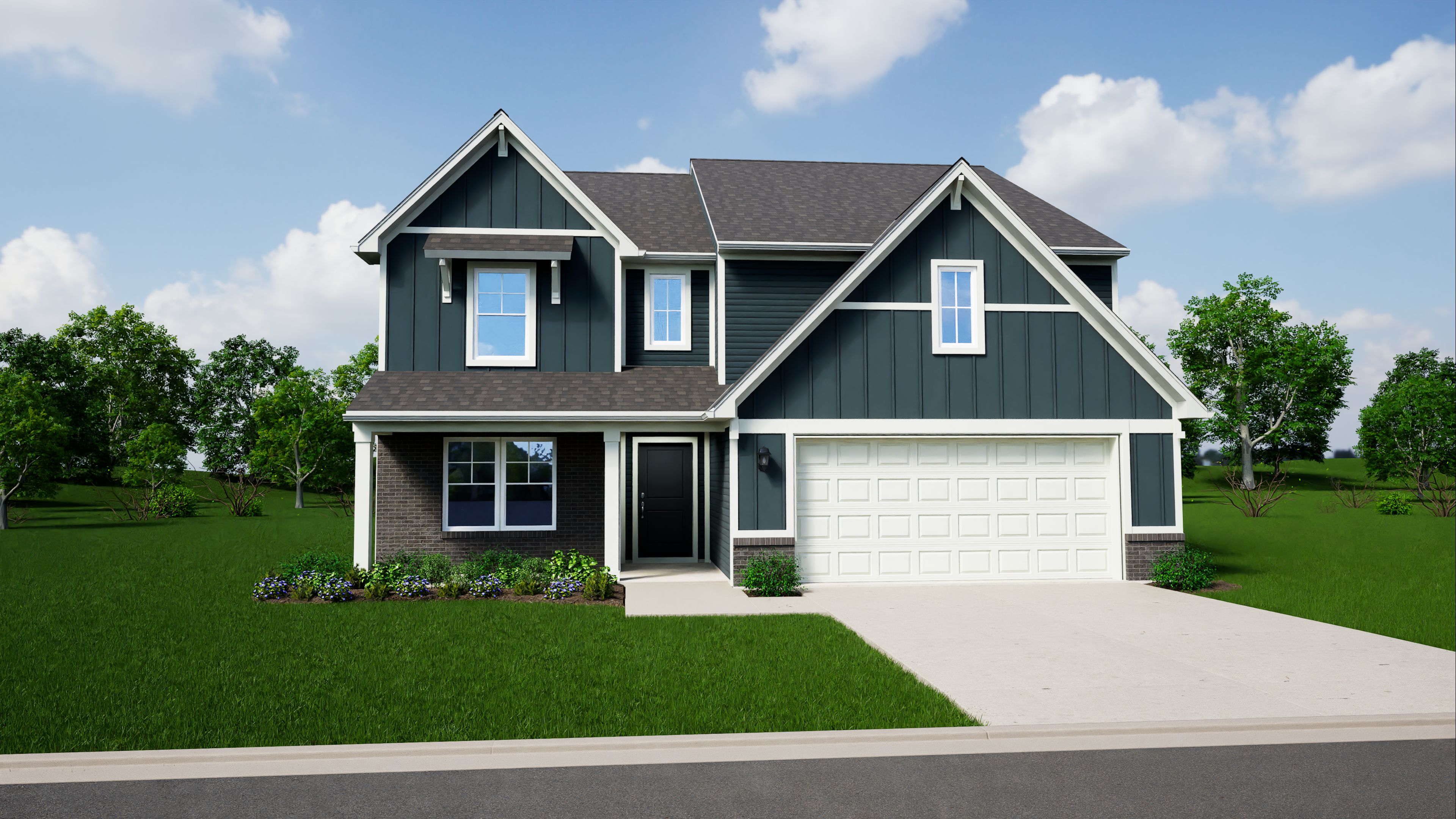 Elevation E, Brick B