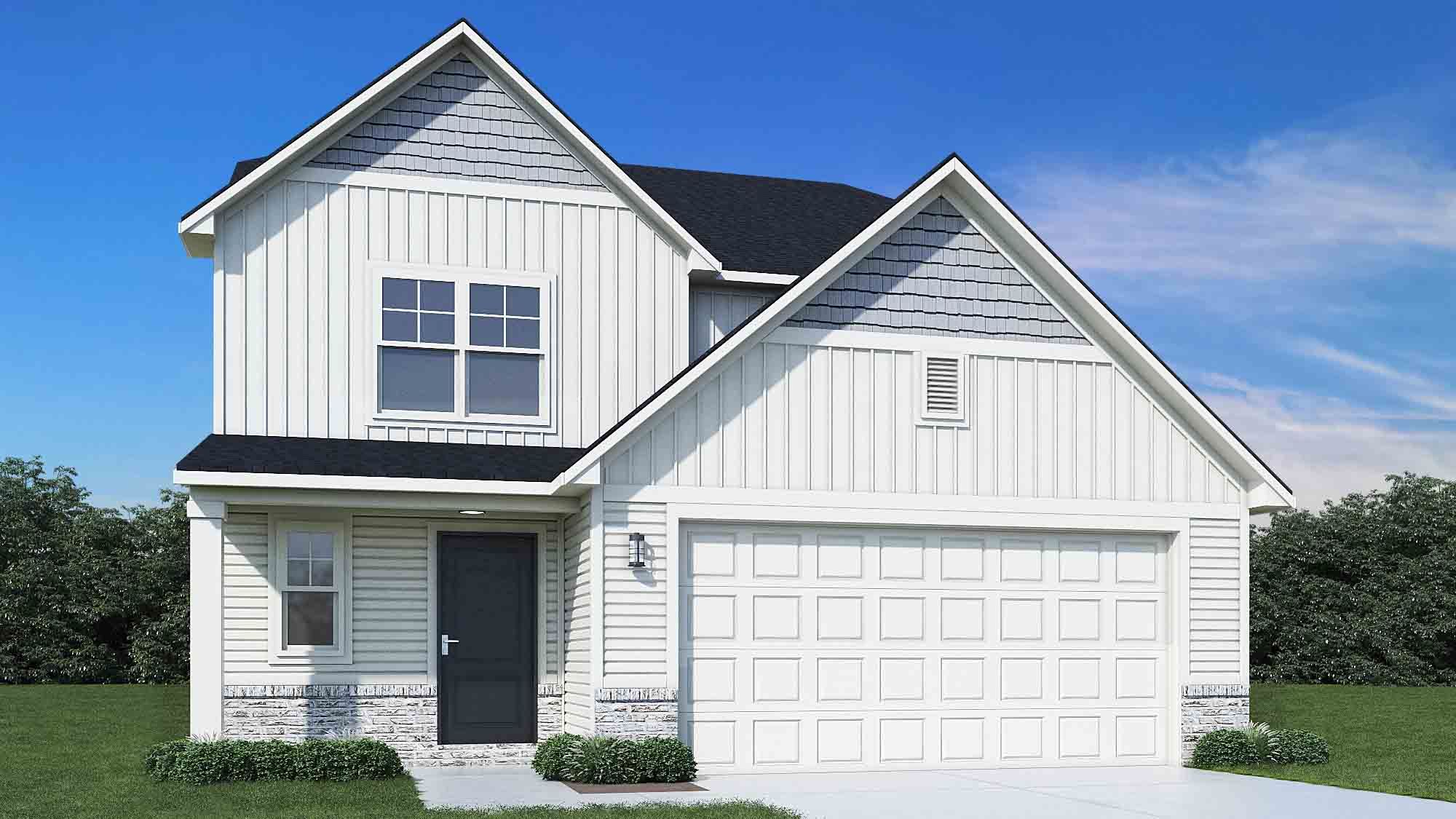 Elevation E, Brick A with Porch