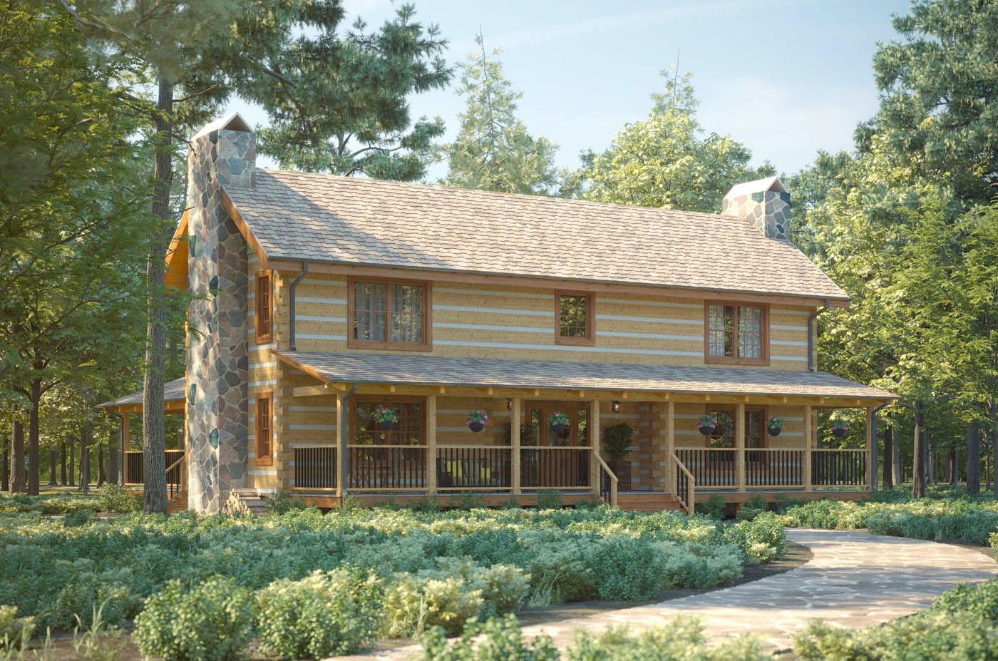 Stonemill Log & Timber Homes por Stonemill Log & Timber Homes en Knoxville Tennessee