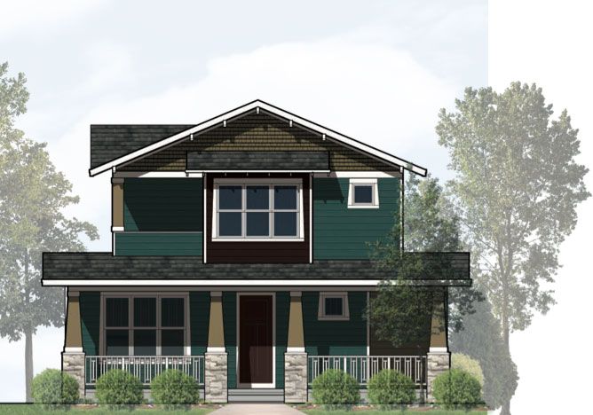 Gibson Plan - Bixler Place at Erie Village/TH: Niwot, Colorado - Porchfront Homes