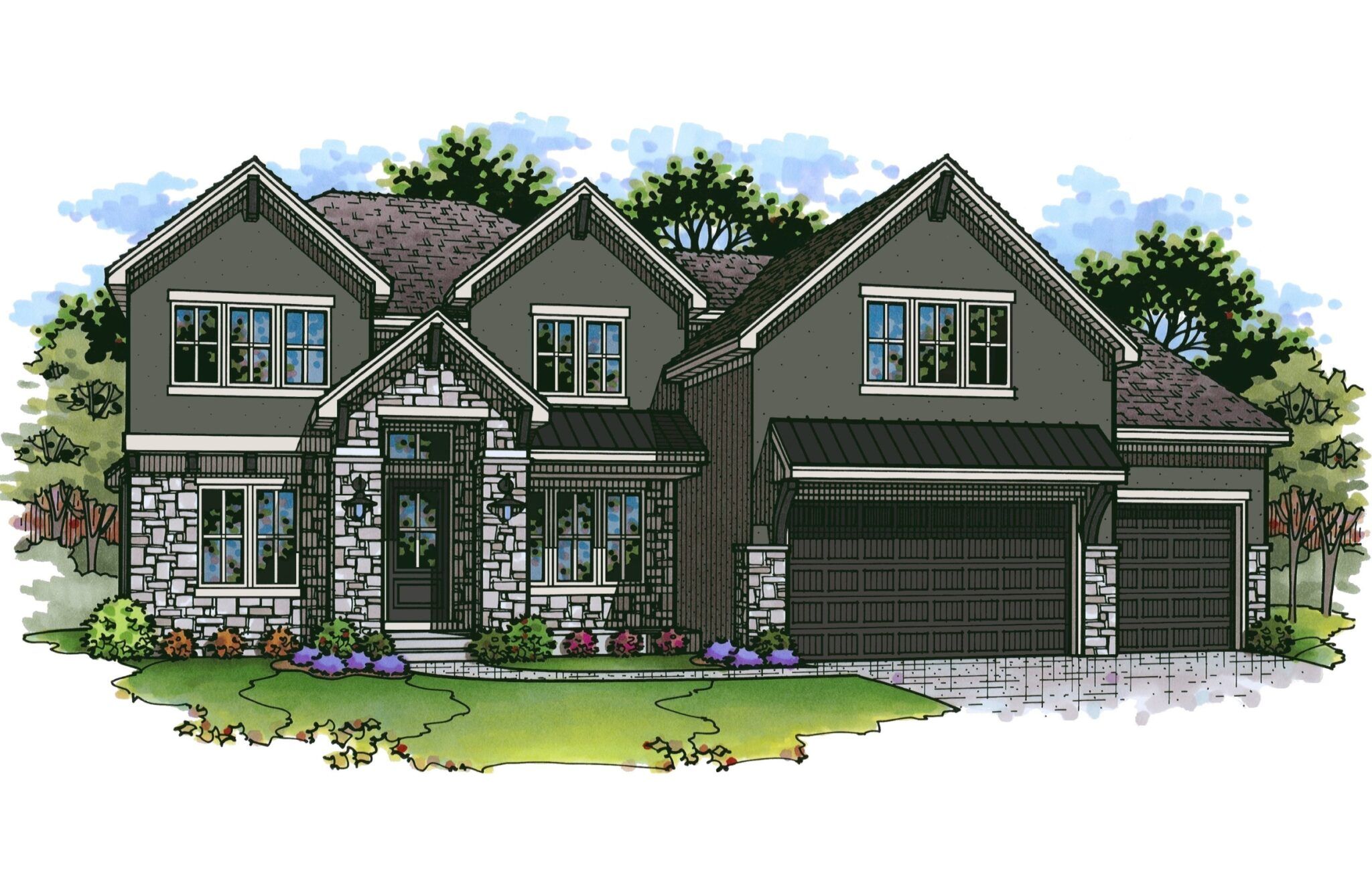 Jefferson Traditional Elevation - Cadence Villas: Yonkers, New Jersey - Patriot Homes INC