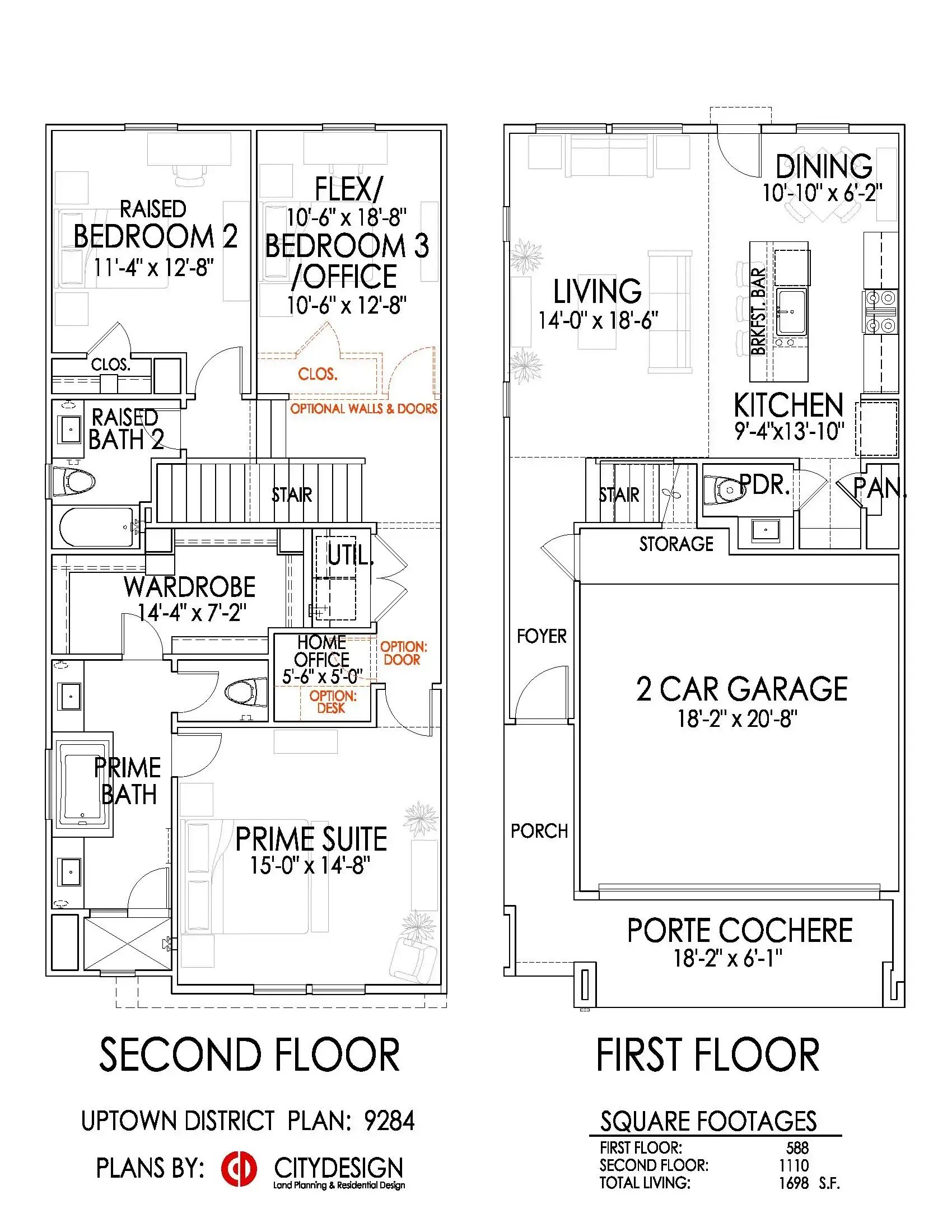 Uptown District por Cityside Homes en Houston Texas