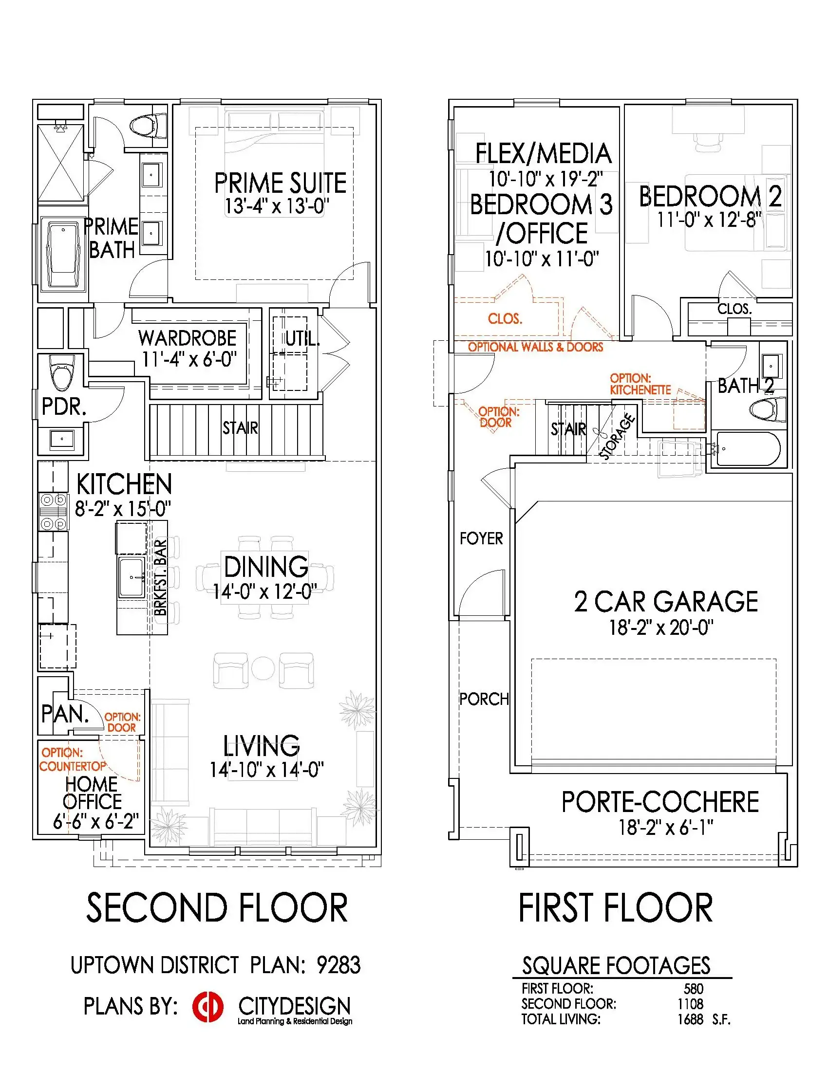 Uptown District por Cityside Homes en Houston Texas