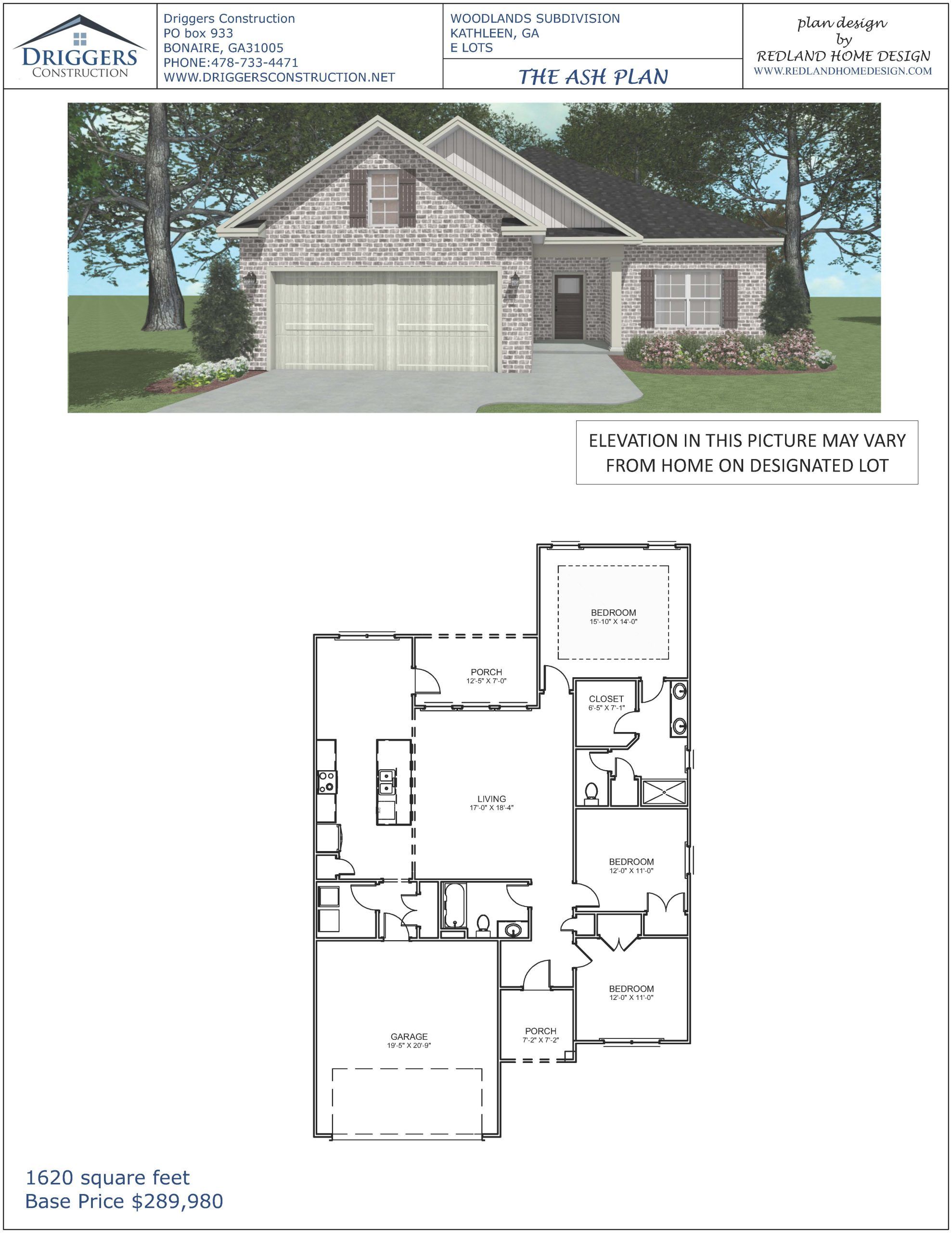102 Forest Haven Way por Driggers Construction en Macon Georgia