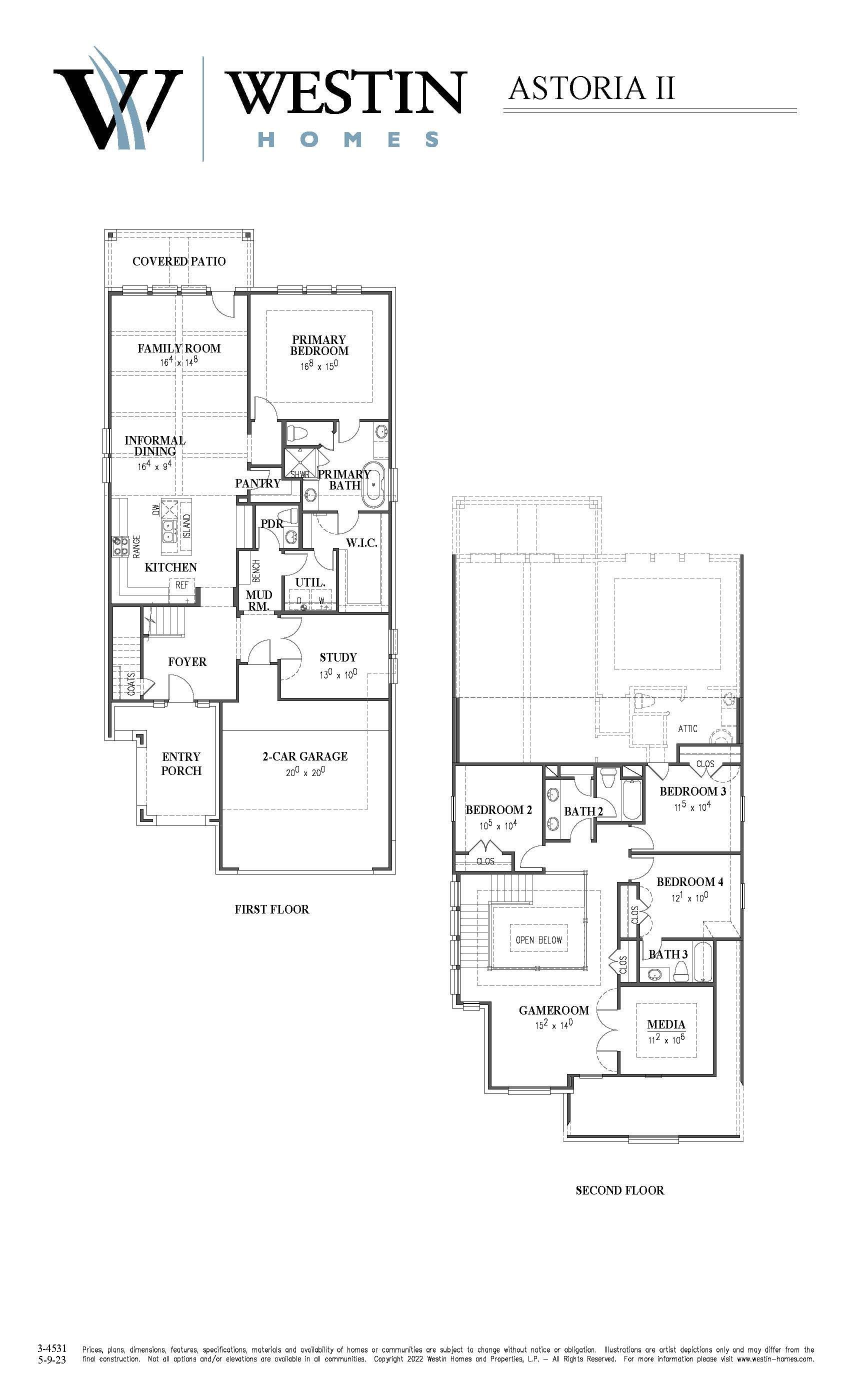 Astoria II - Grand Central Park: Conroe, Texas - Westin Homes