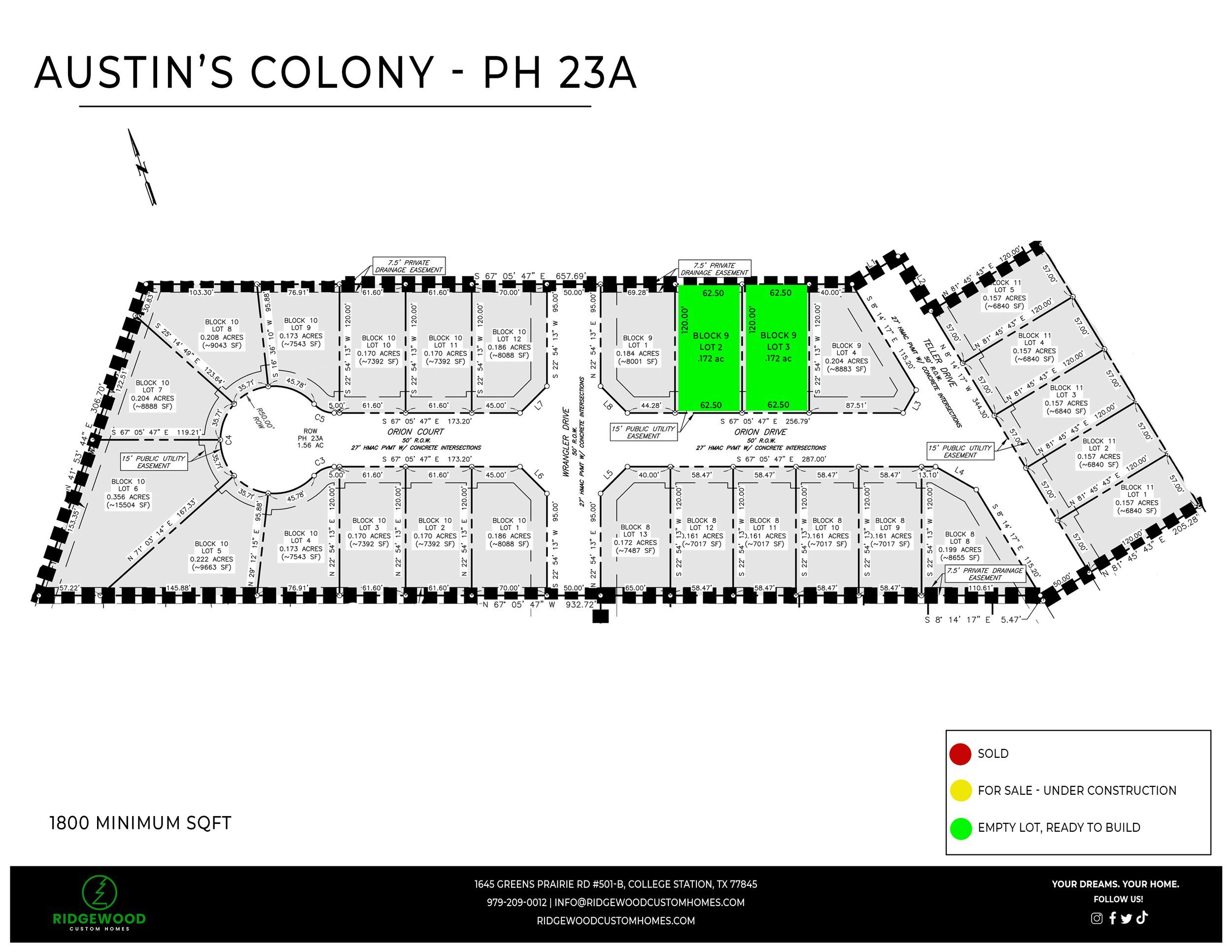 The Austin’s Colony por Ridgewood Custom Homes en Bryan-College Station Texas