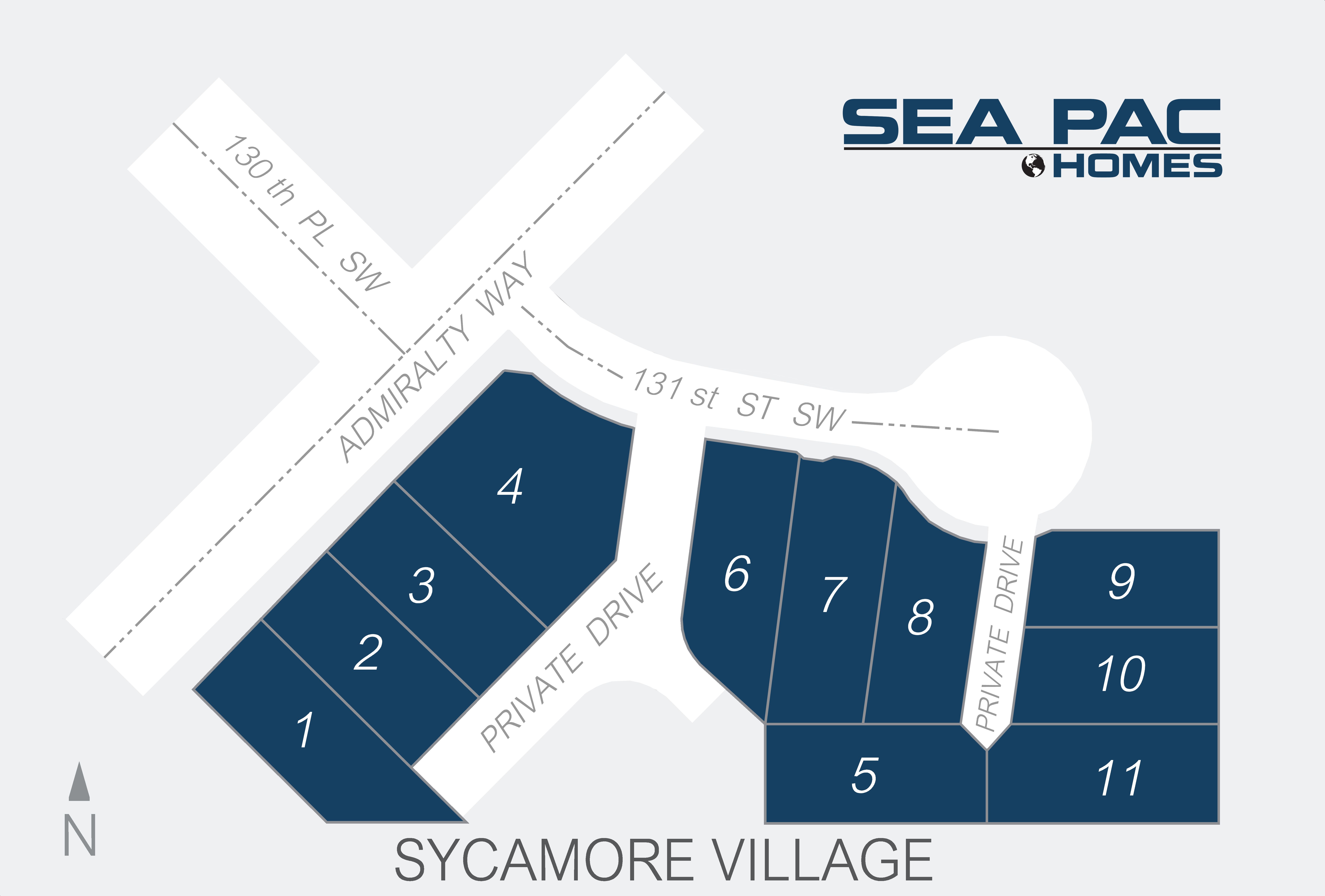 Sycamore Village por Sea Pac Homes en Seattle-Bellevue Washington
