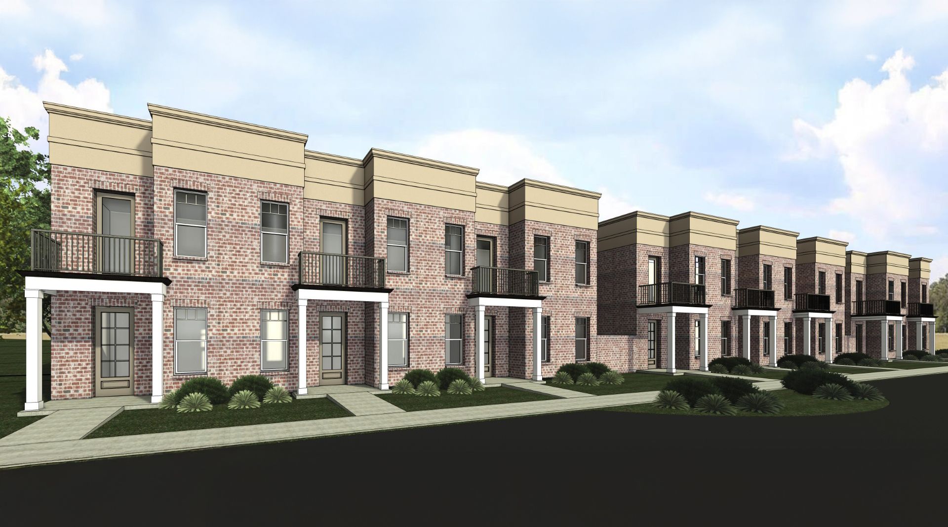 Covington Court Townhomes por D&D Custom Homes en Memphis Tennessee