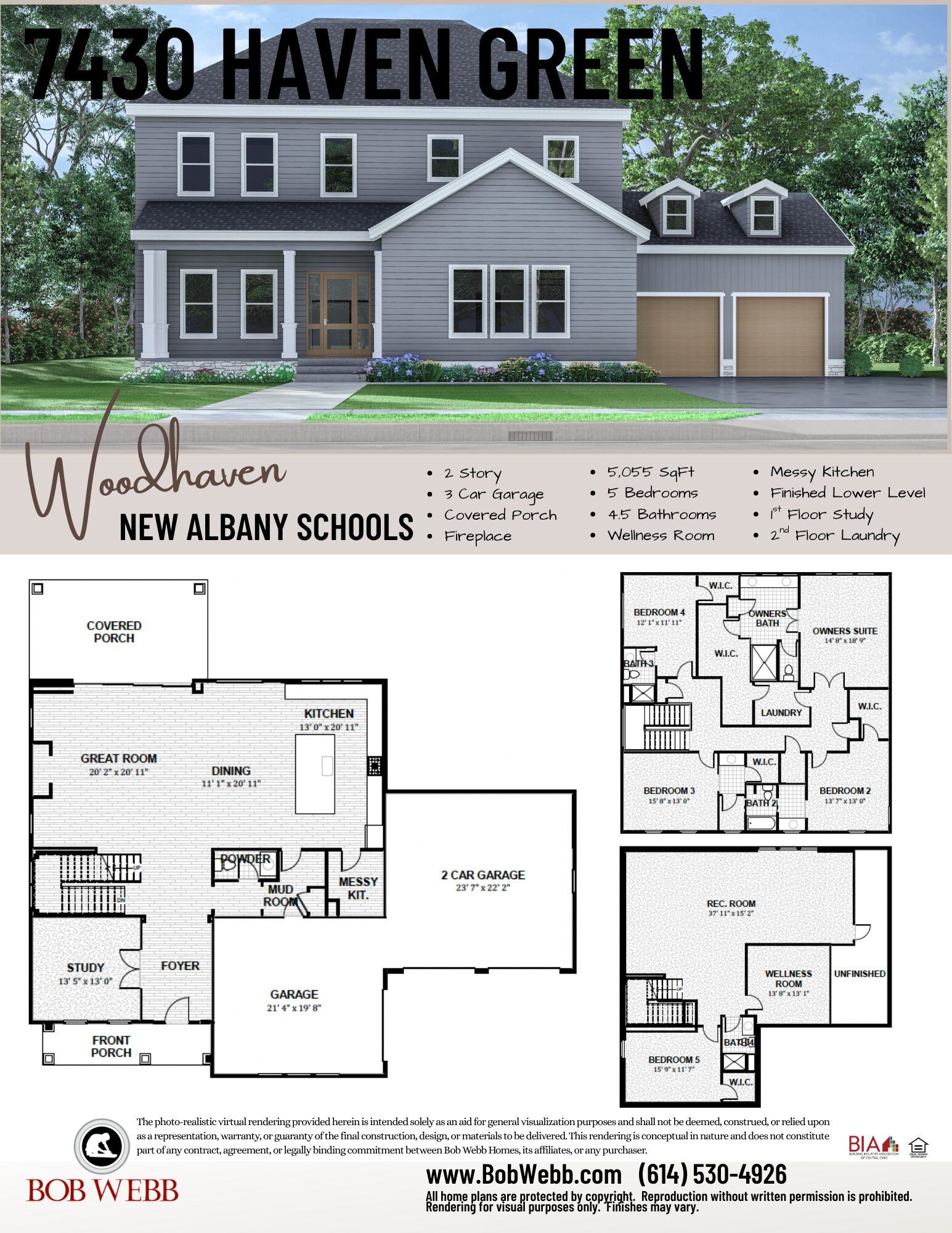 casa en Woodhaven – New Albany Newby Bob Webb Custom Builder por Bob Webb