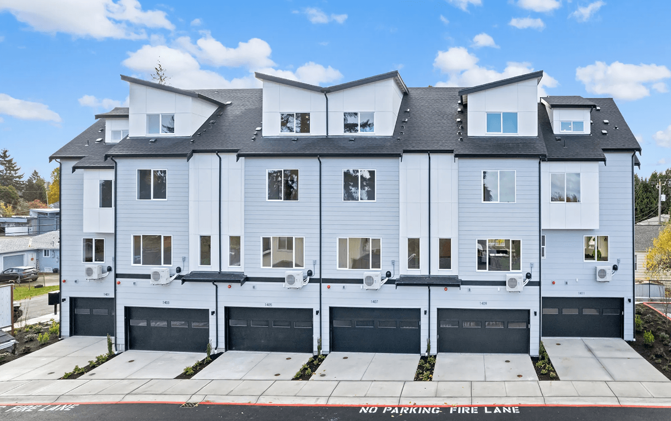 B Left - Salmon Creek Townhomes: Seattle, Washington - Blue Fern Homes
