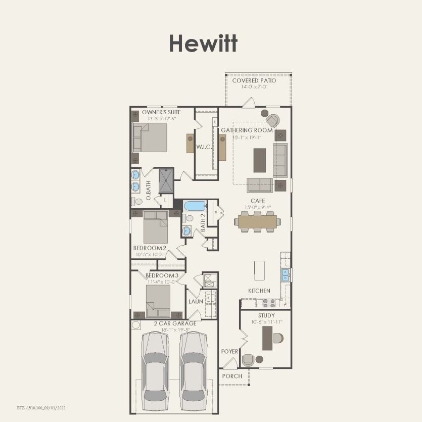 First Floor 3 br / 2 ba