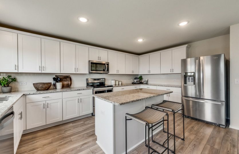 Abundant cabinet space in kitchen