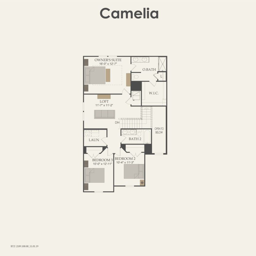 Second Floor 3 br / 2 ba