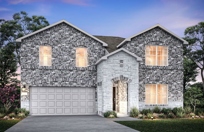 The La Salle, a 2-story new construction home, shown with Home Exterior F