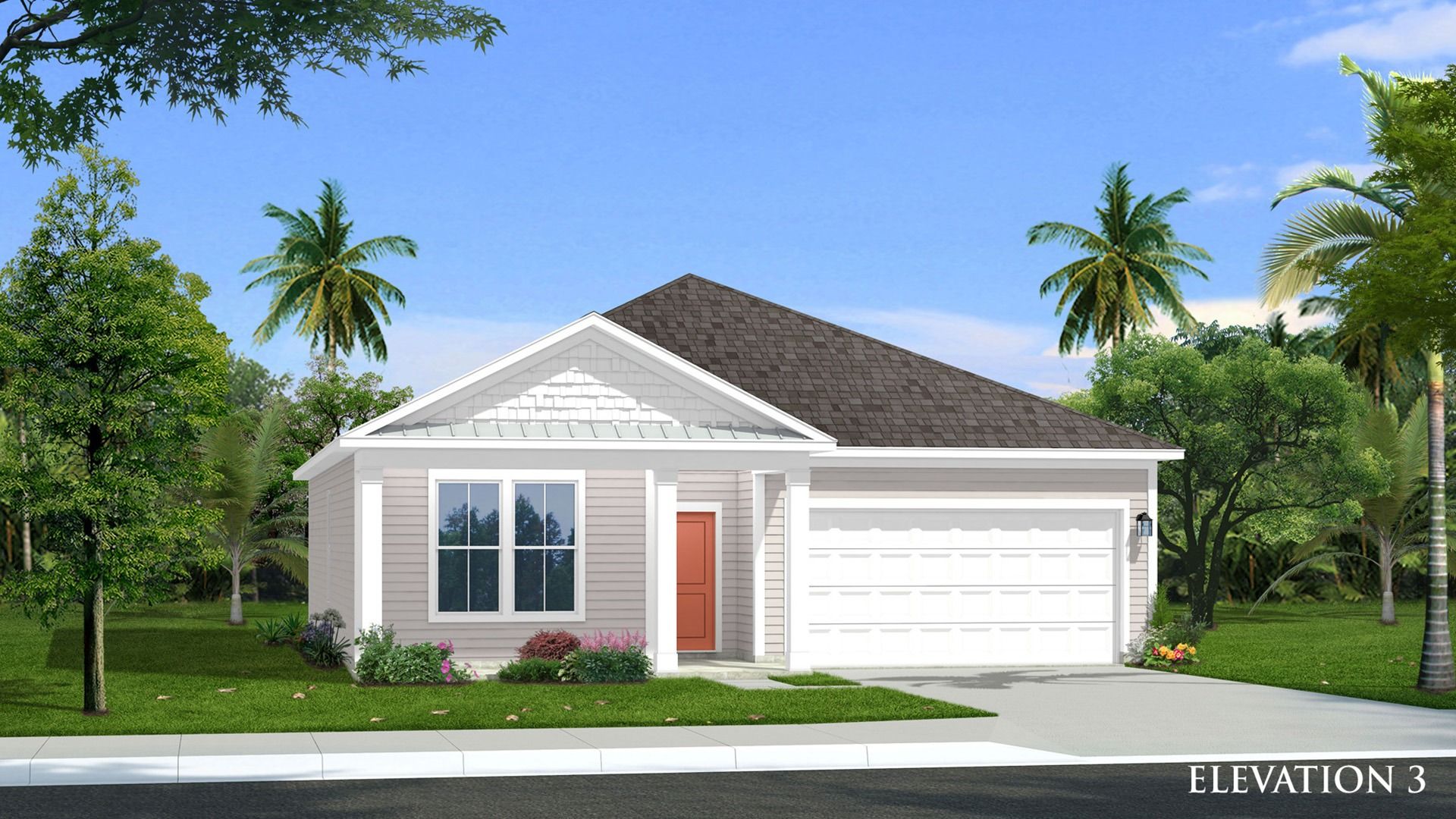 Easton Elevation 3 at Chestnut Farms in Longs, SC, featuring classic curb appeal and two-car garage