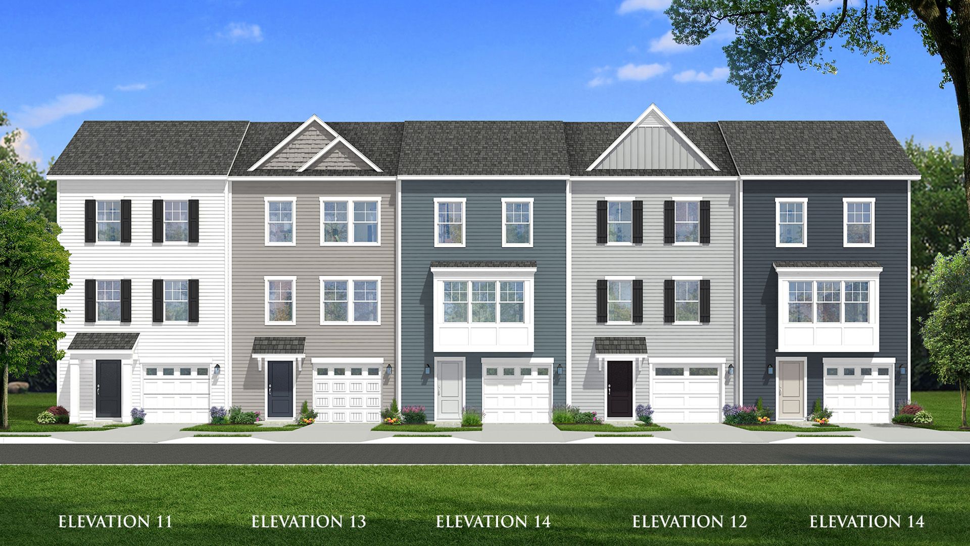 York II Garage - Table Rock Terrace Townhomes: Gettysburg, Pennsylvania - DRB Homes