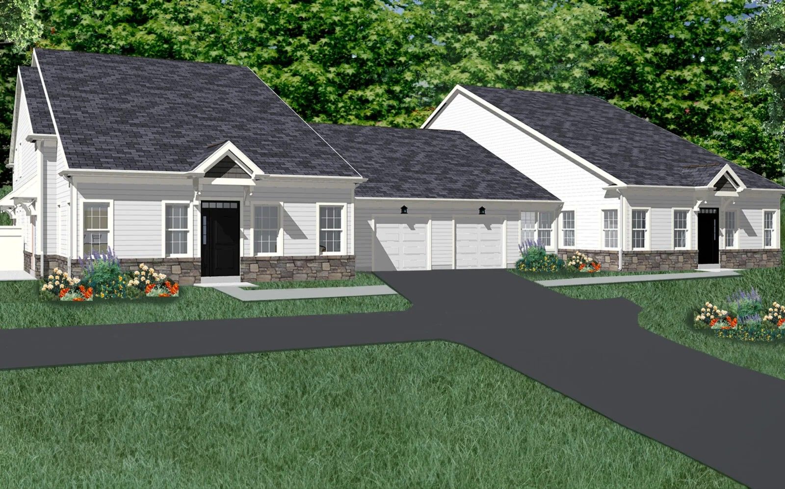 The Manchester - The Villas At Greenbrook – Carriage Homes: Levittown, Pennsylvania - DeLuca Homes