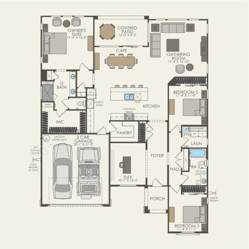 First Floor 3 br / 2 ba
