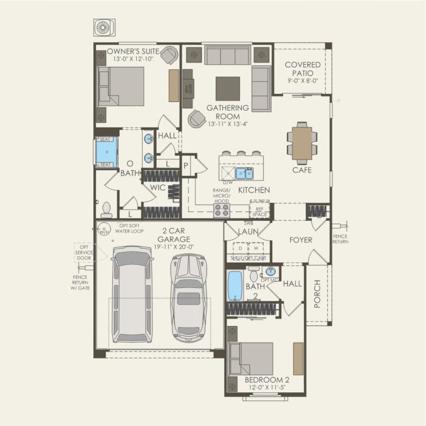 First Floor 2 br / 2 ba