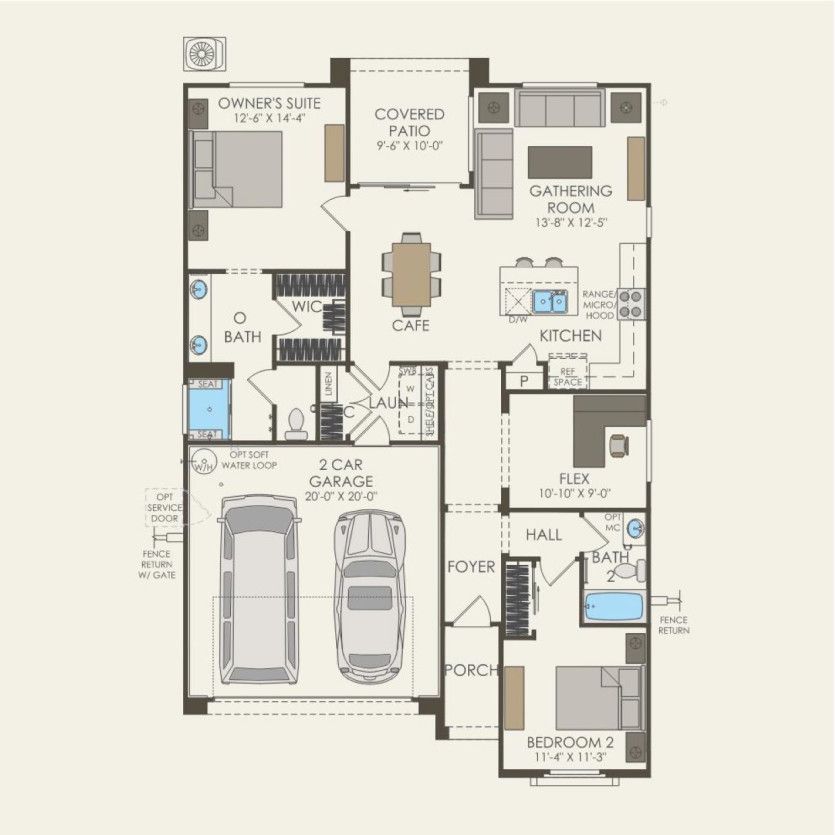 First Floor 2 br / 2 ba