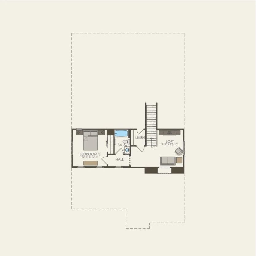 Second Floor 3 br / 3 ba