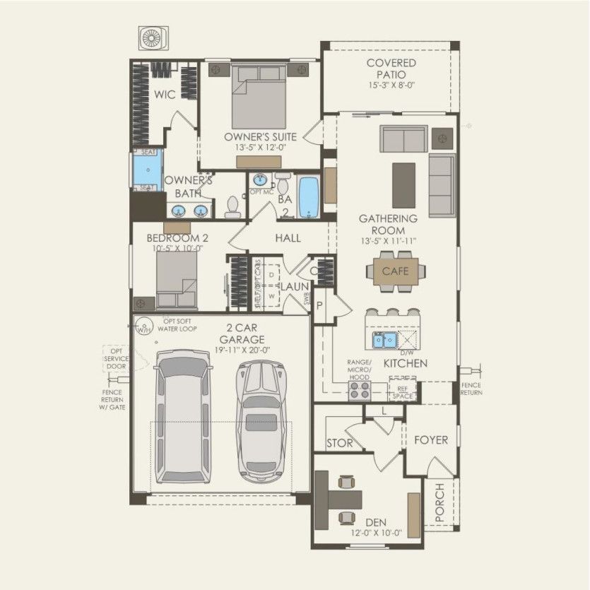 First Floor 2 br / 2 ba