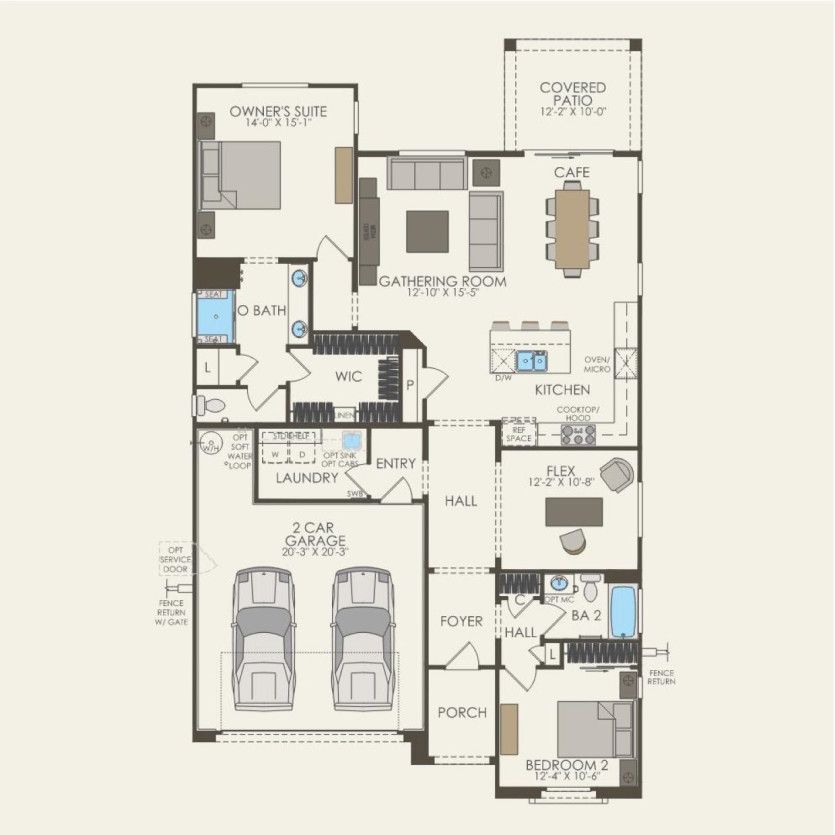 First Floor 2 br / 2 ba
