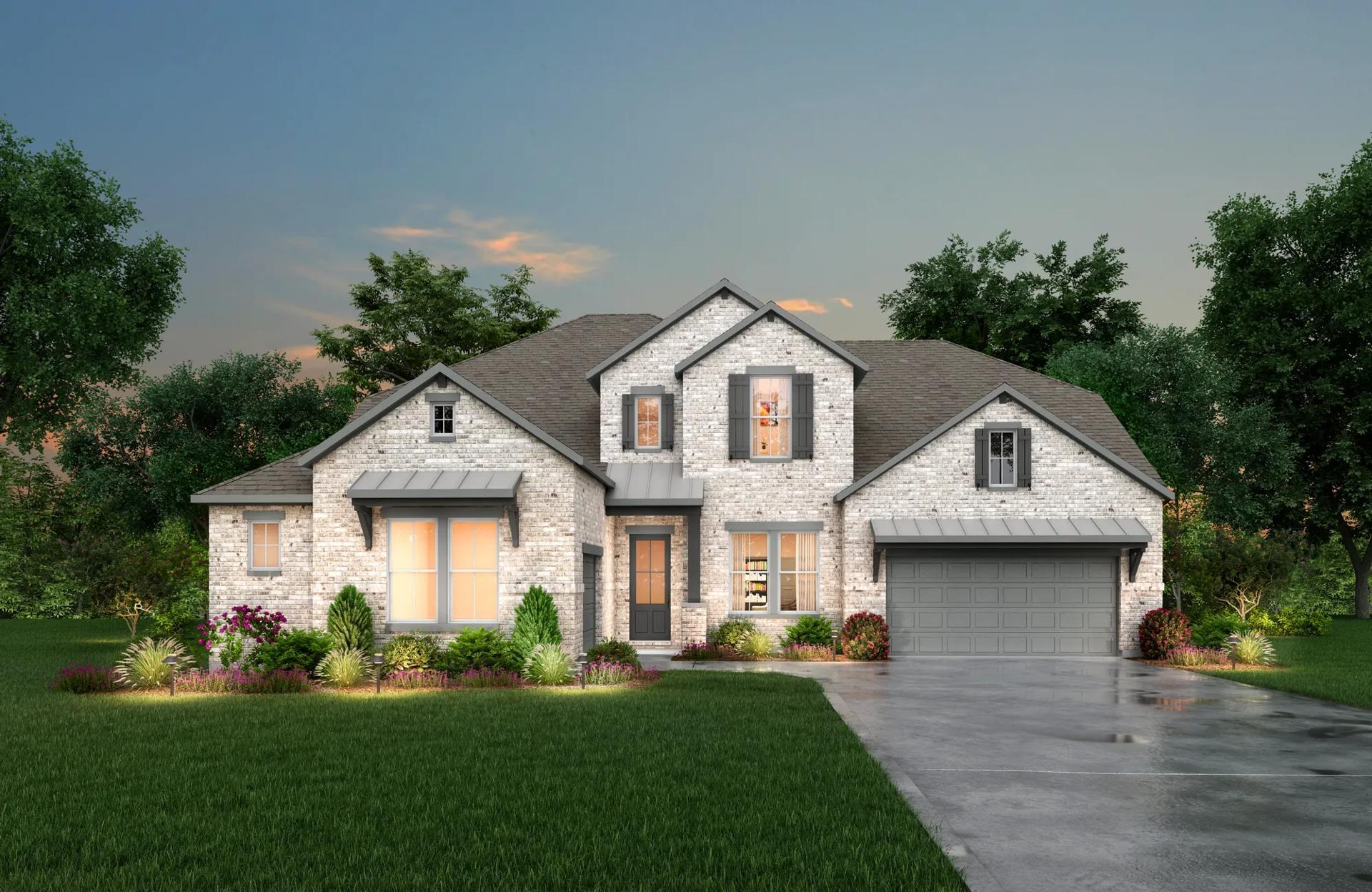 Landmark - Front Entry por Drees Custom Homes en Dallas Texas