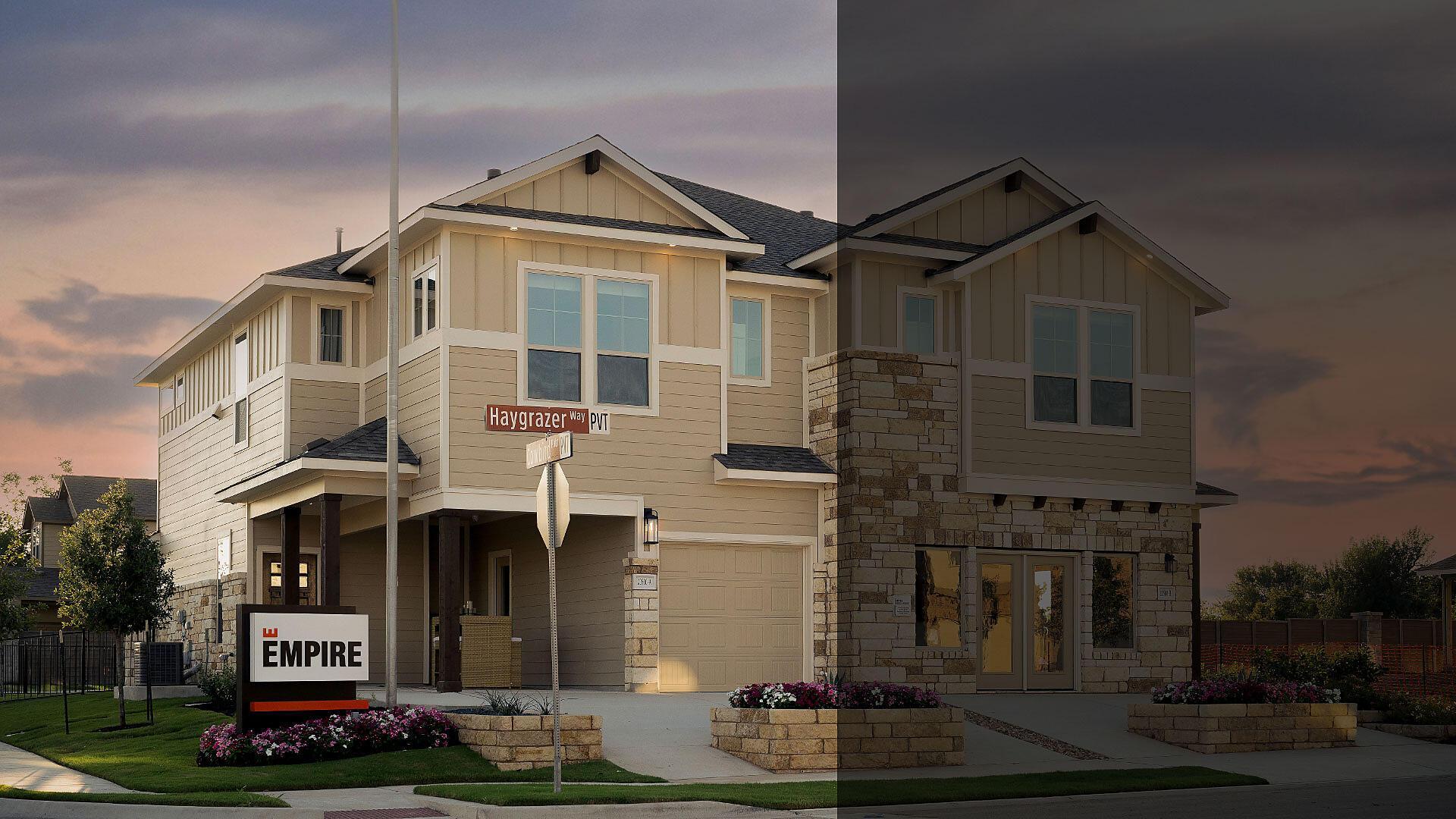 Abbey: Carport - Villas at Rowe: Pflugerville, Texas - Empire Homes