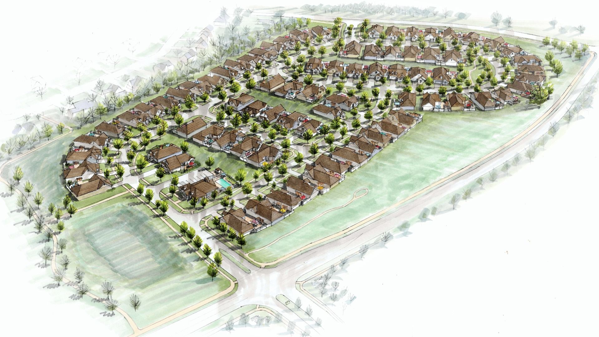 casa en The Courtyards on Robinson Church por Epcon Communities
