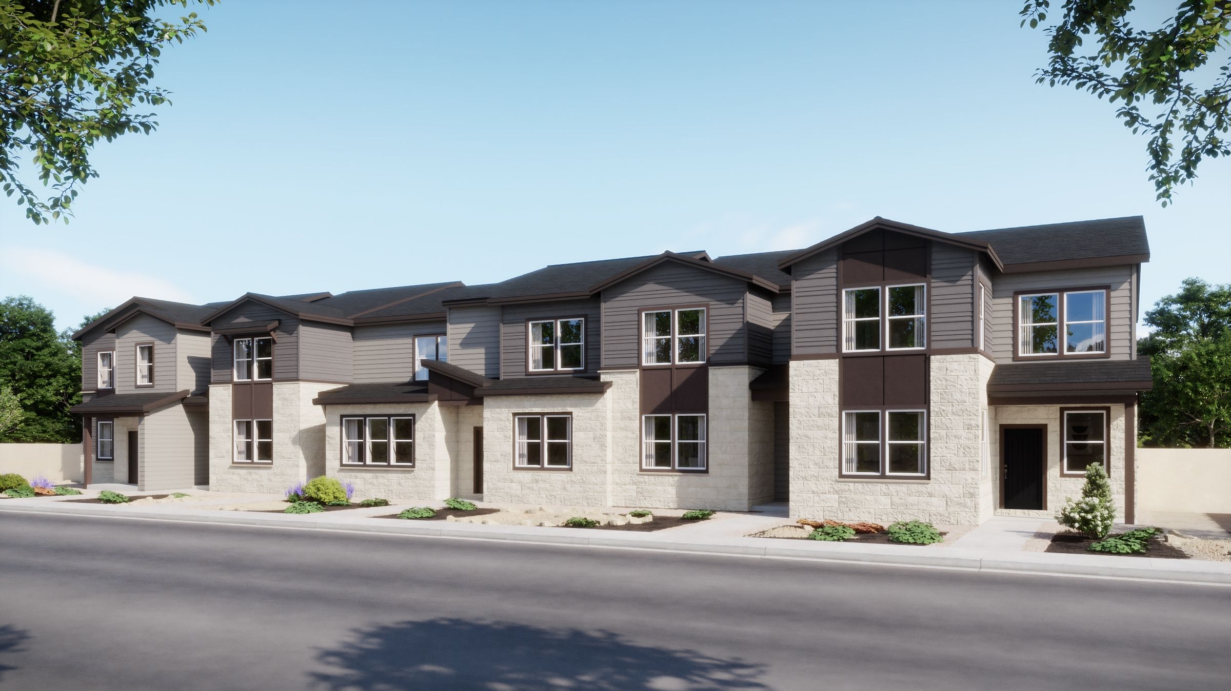 The Townes Collection at Harvest Crossing por Risewell Homes en Denver Colorado
