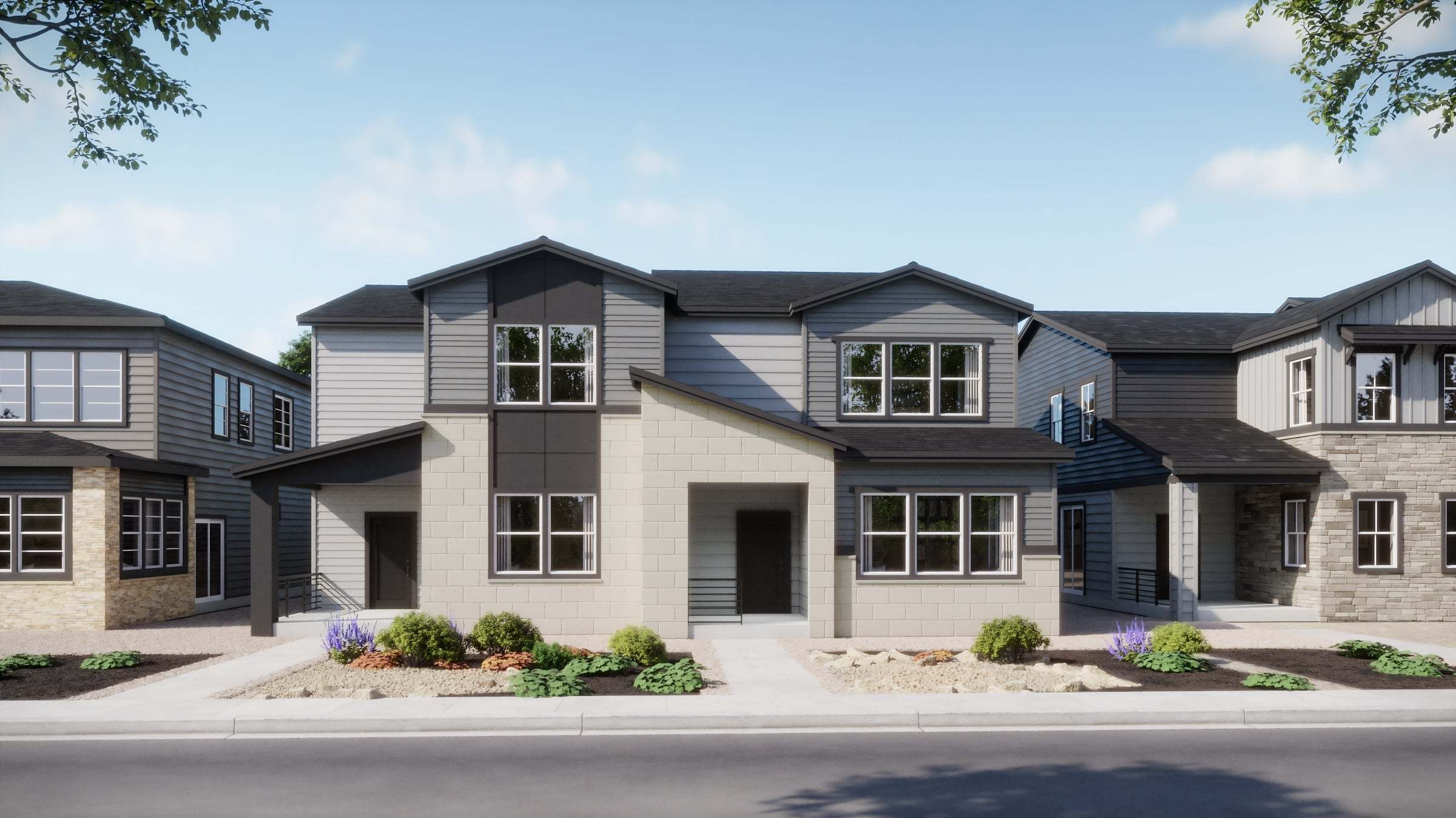 casa en The Duets Collection at Harvest Crossing por Risewell Homes