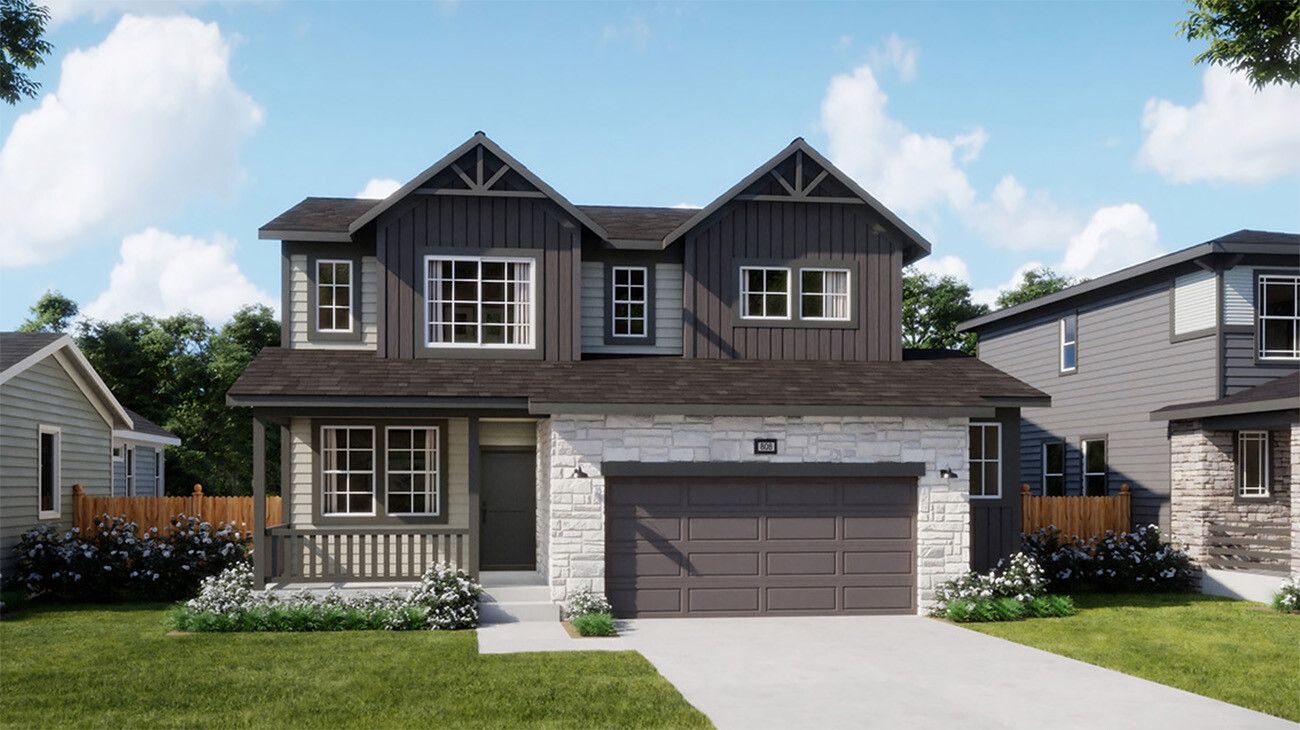 The Cottages Collection at Ridgeline Vista por Risewell Homes en Denver Colorado